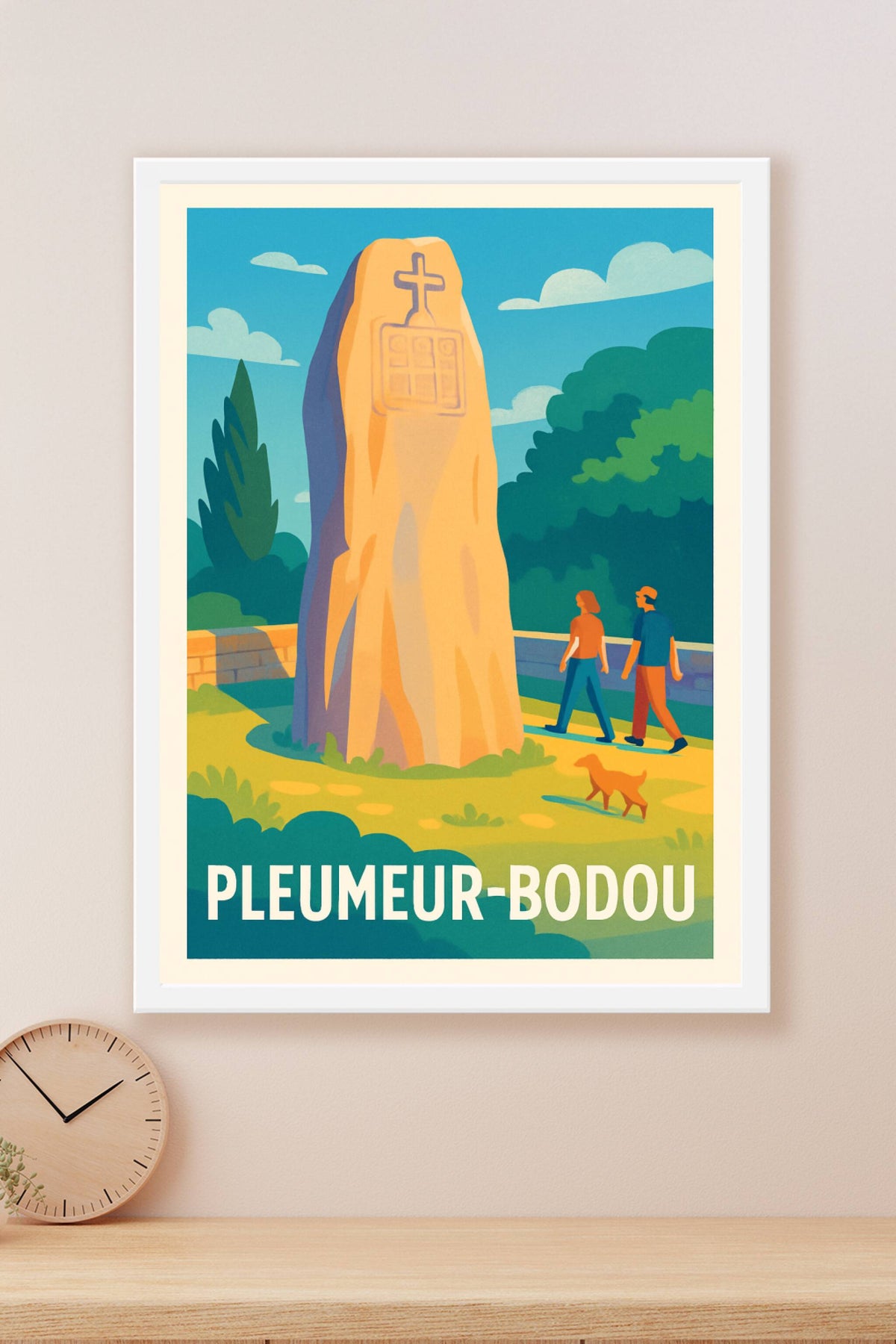 Affiche Pleumeur-Bodou — L'élégance du monument breton · poster d'art de Pleumeur-Bodou