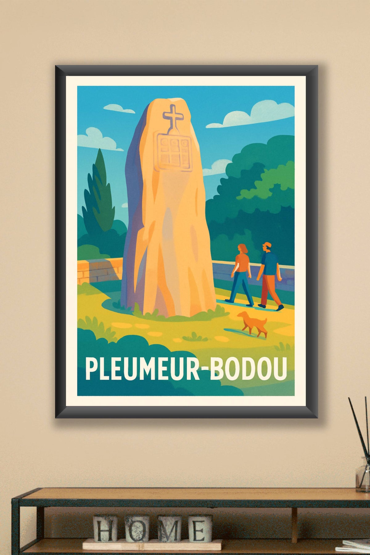 Affiche Pleumeur-Bodou — L'élégance du monument breton · poster d'art de Pleumeur-Bodou