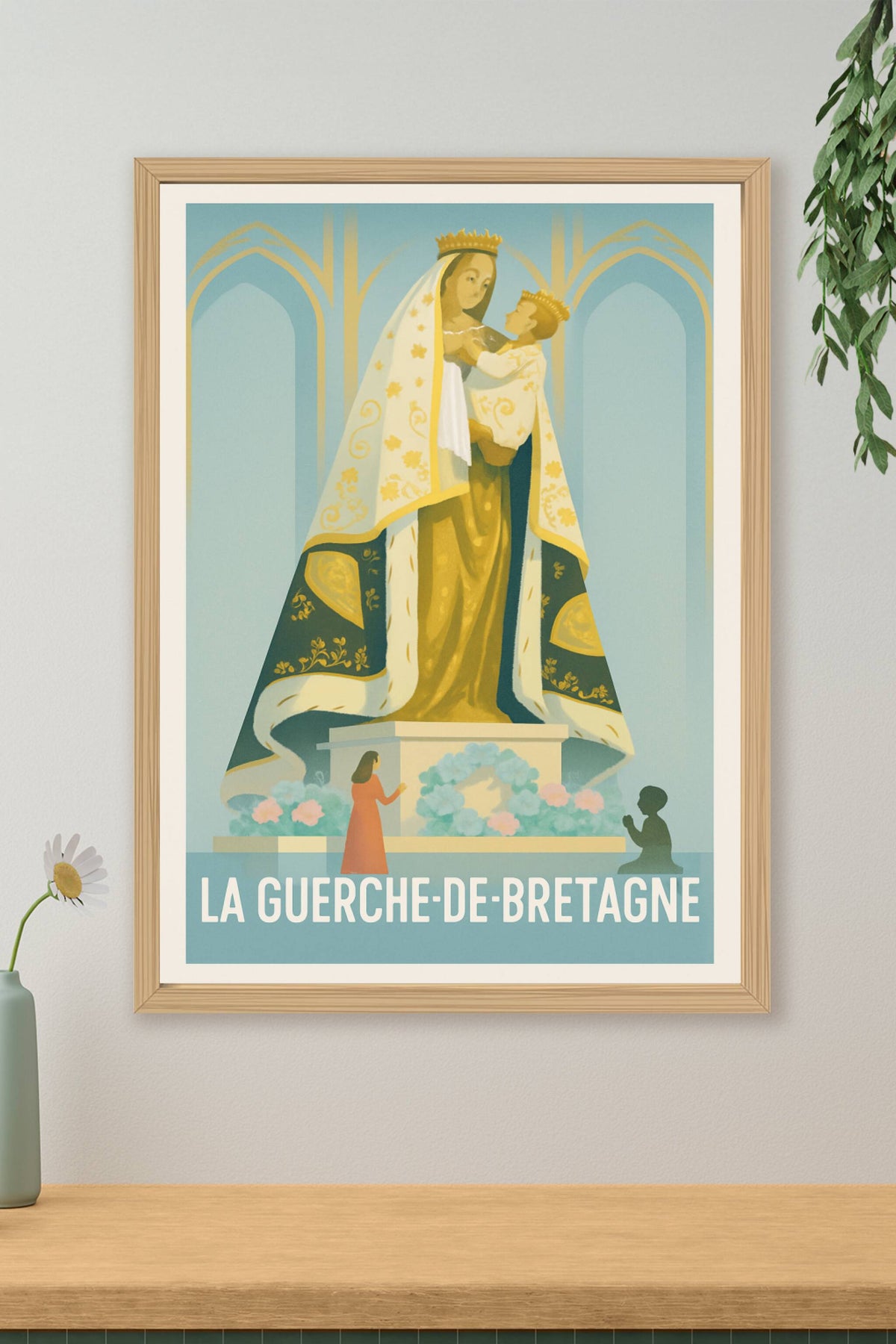 Affiche La Guerche-de-Bretagne — Un lieu de recueillement et d'élégance · poster d'art de La Guerche-de-Bretagne