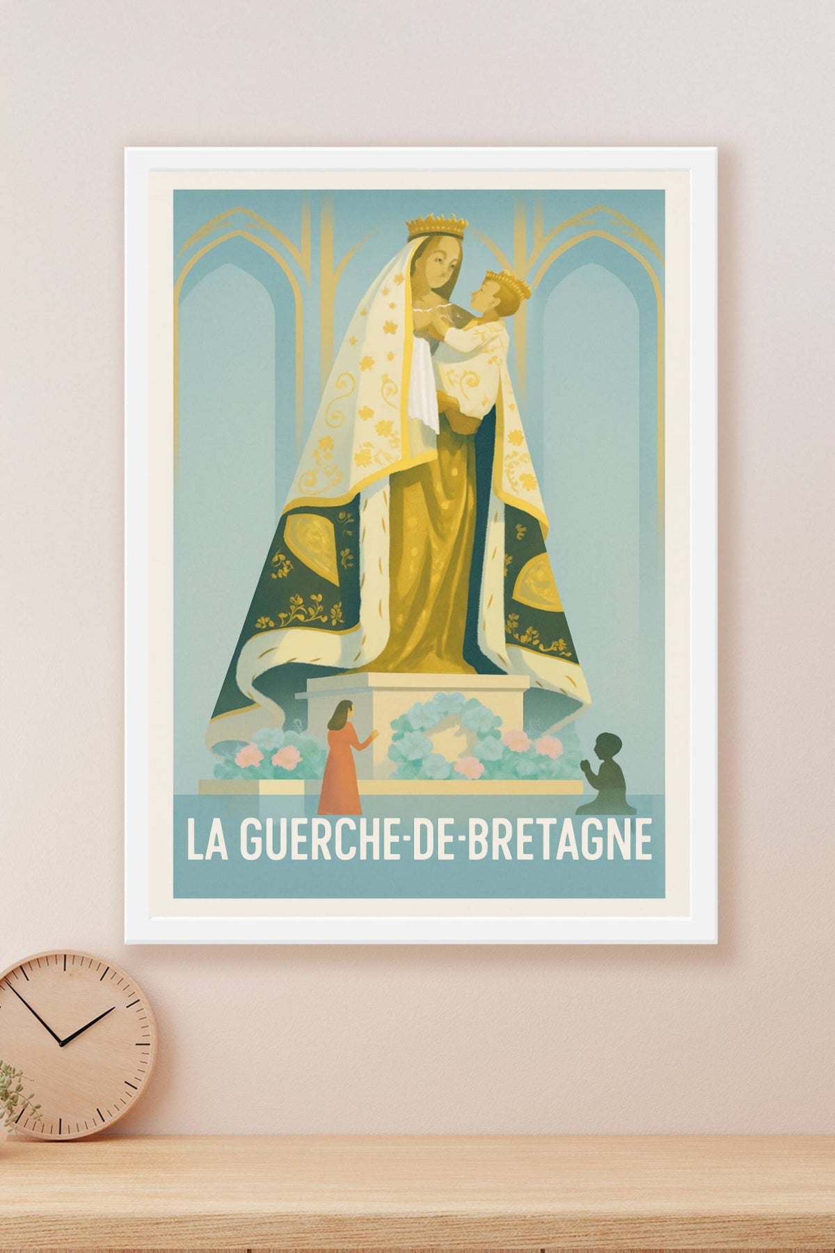 Affiche La Guerche-de-Bretagne — Un lieu de recueillement et d'élégance · poster d'art de La Guerche-de-Bretagne