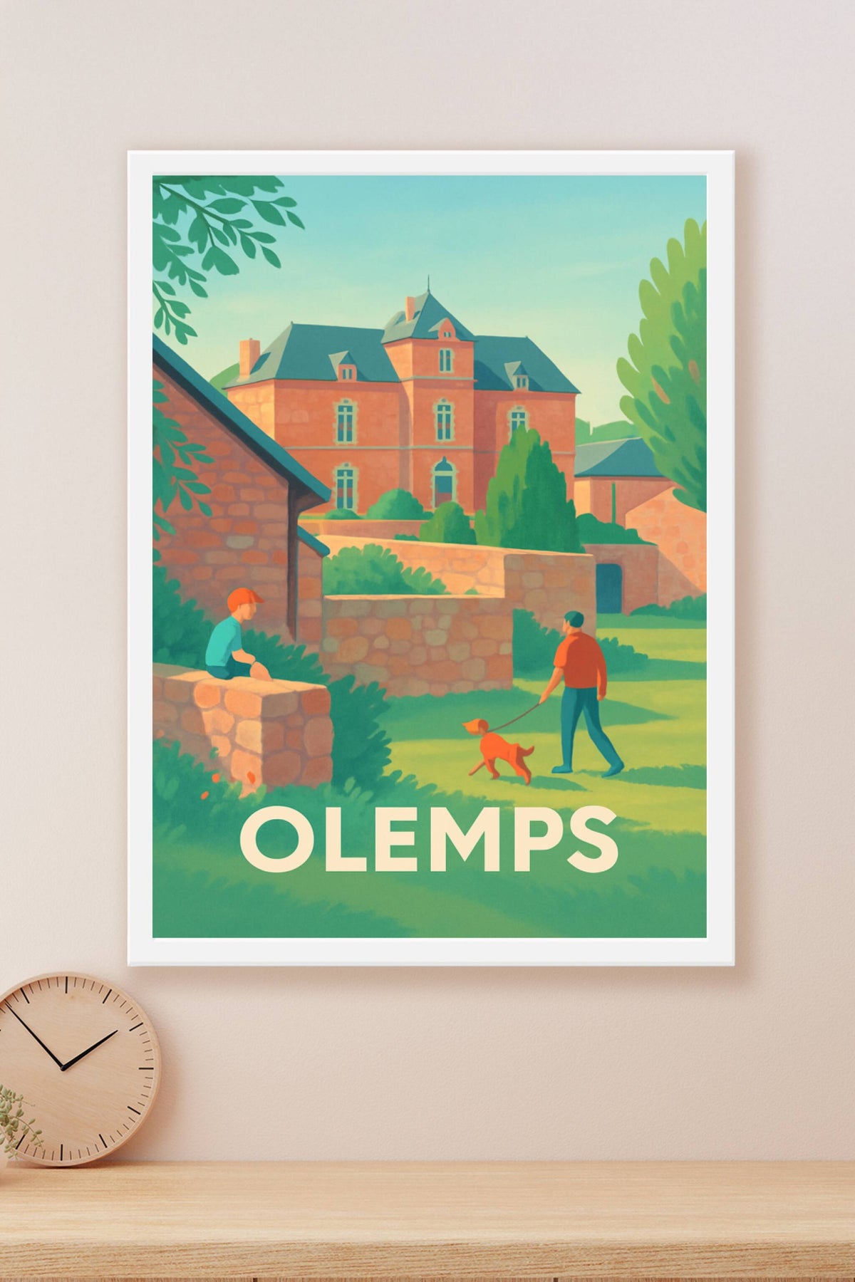 Affiche Olemp — Charme et Sérénité en Bord de Village · poster d'art de Olemp