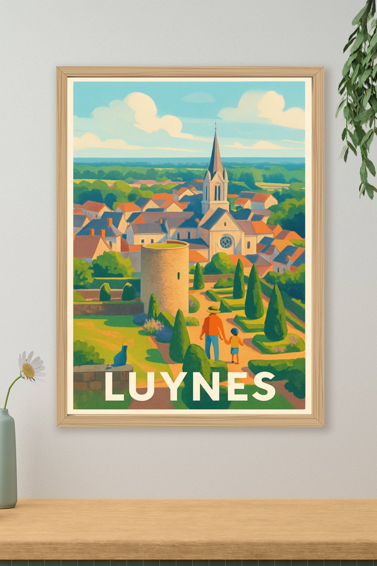 Affiche Luynes — Promenade bucolique au cœur du village · poster d'art de Luynes