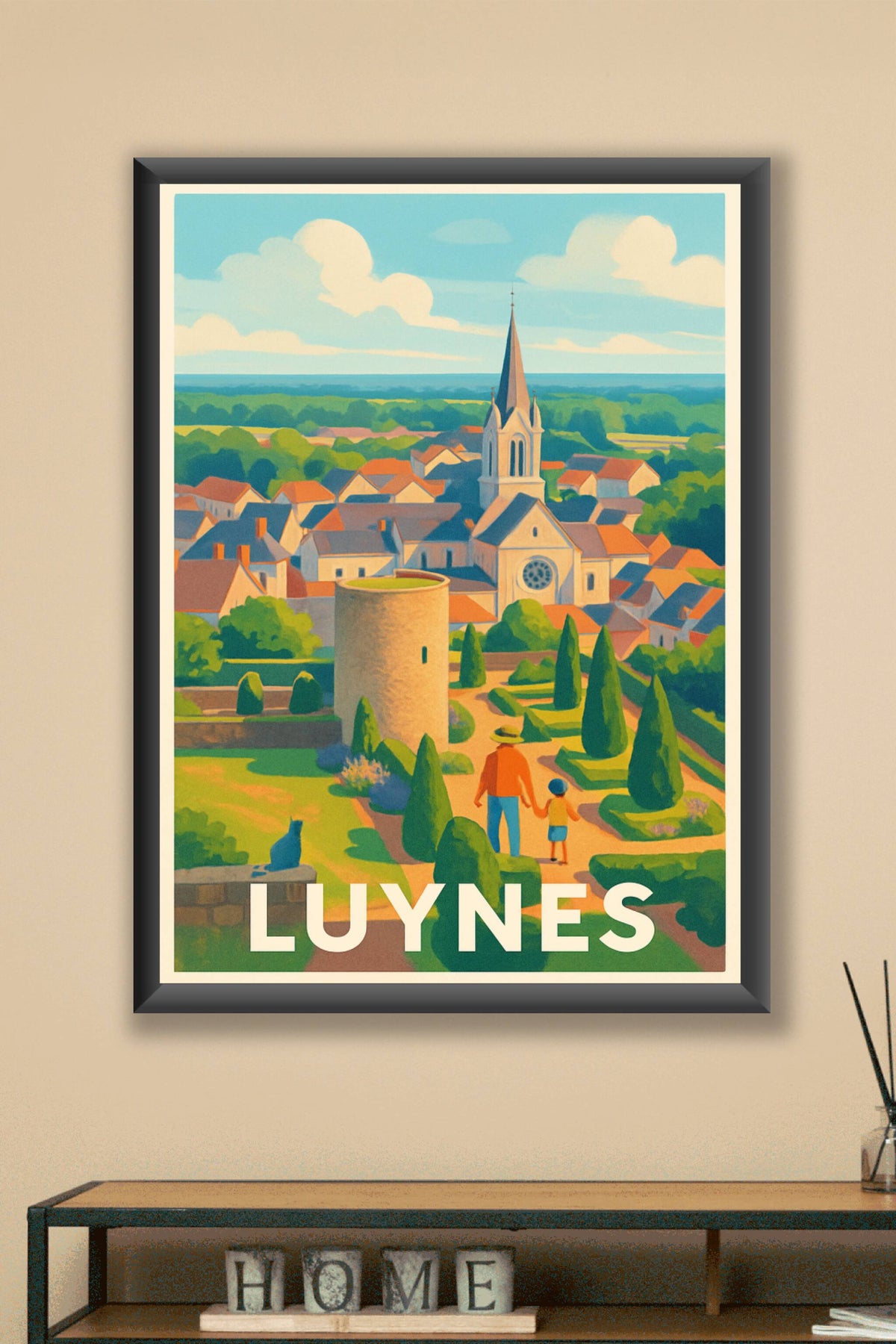 Affiche Luynes — Promenade bucolique au cœur du village · poster d'art de Luynes