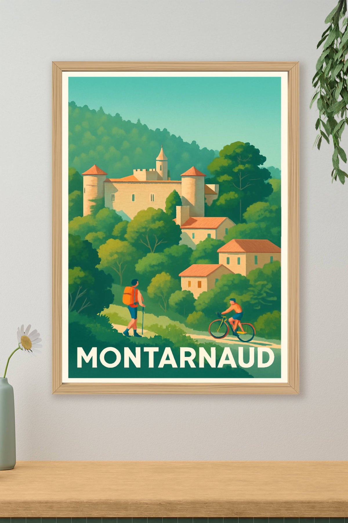 Affiche Montarnaud — Évasion au cœur de la nature et du patrimoine · poster d'art de Montarnaud