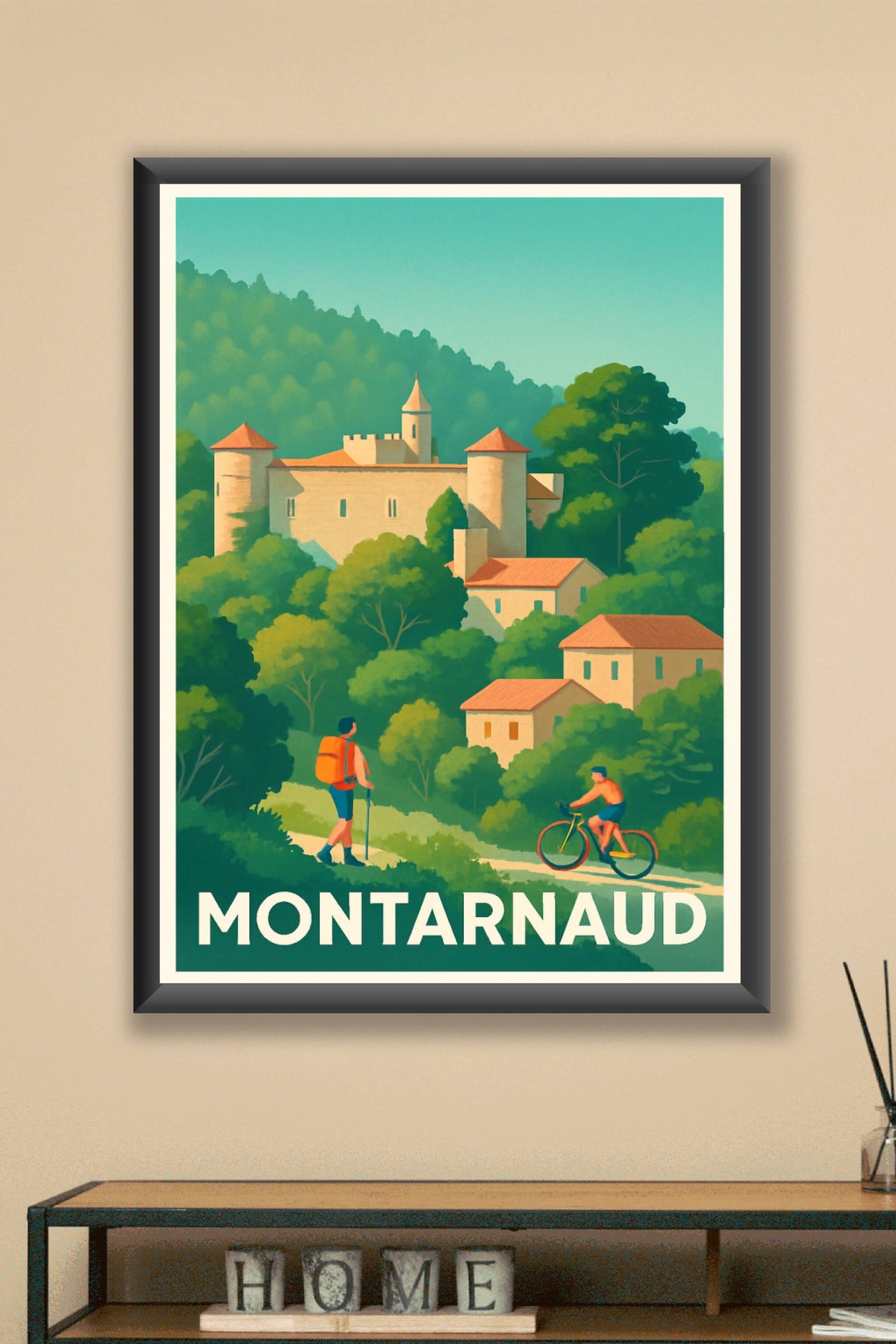 Affiche Montarnaud — Évasion au cœur de la nature et du patrimoine · poster d'art de Montarnaud
