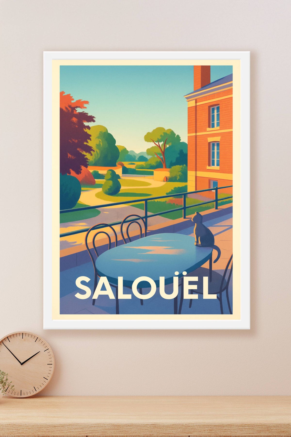 Affiche Salouël — Sérénité au soleil couchant · poster d'art de Salouël