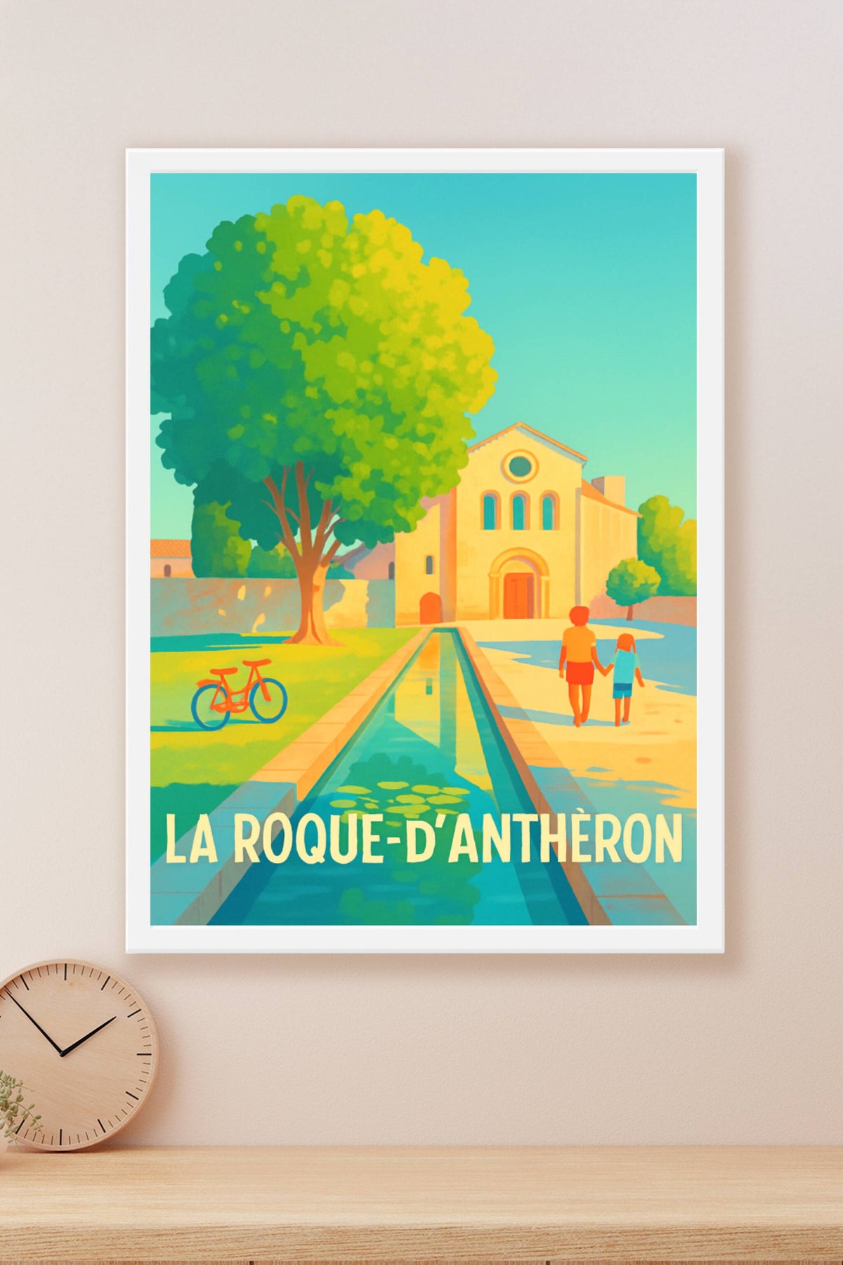 Affiche La Roque-d'Anthéron — Sérénité provençale au fil de l'eau · poster d'art de La Roque-d'Anthéron