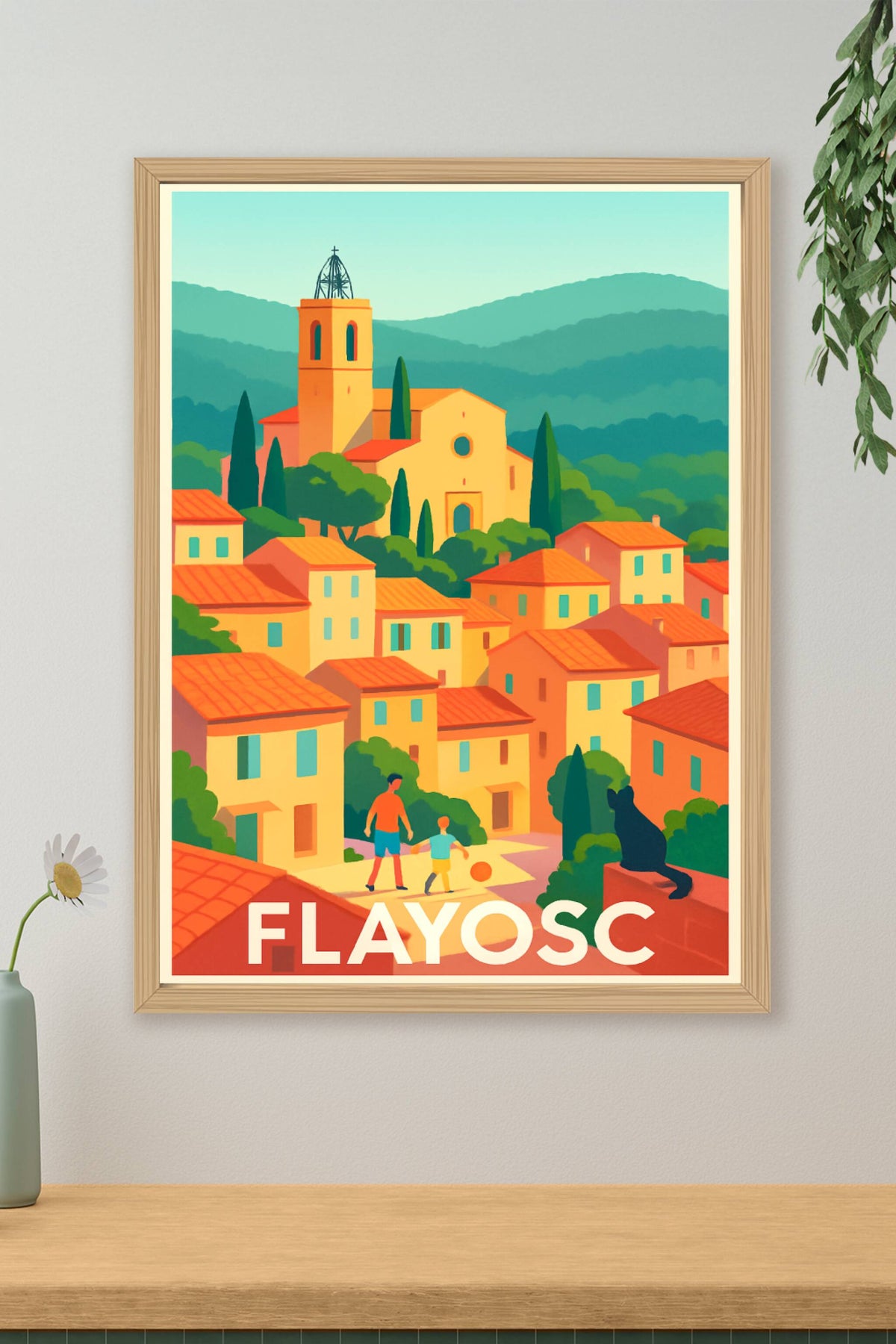 Affiche Flayosc — Charme Provençal ensoleillé · poster d'art de Flayosc