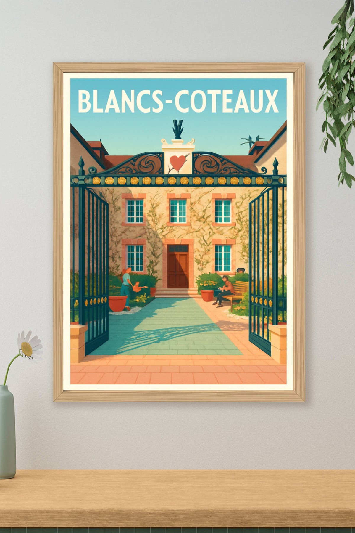 Affiche Blancs-Coteaux — Charme et Sérénité au Cœur de la Champagne · poster d'art de Blancs-Coteaux