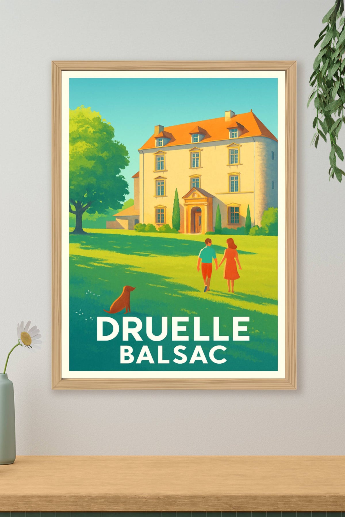 Affiche Druelle — Charme et sérénité à Balsac · poster d'art de Druelle