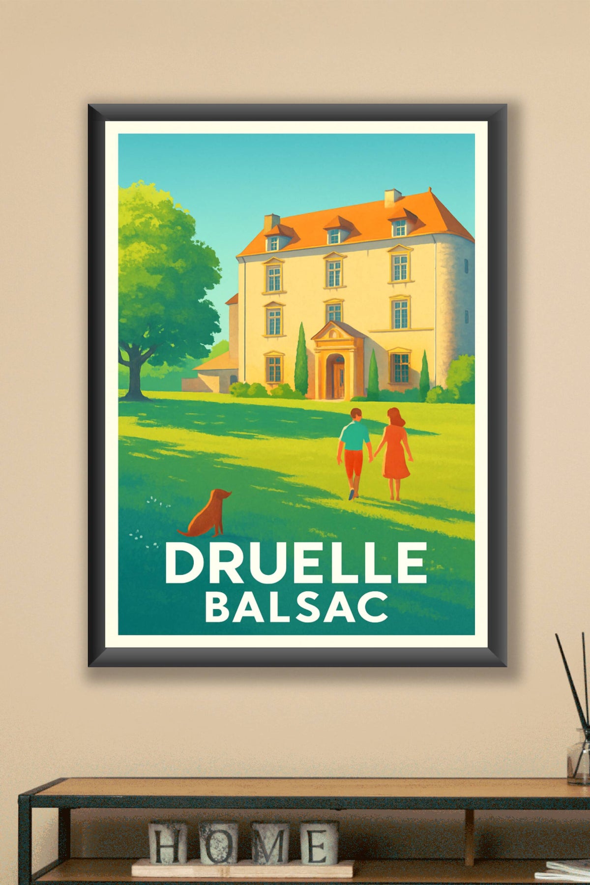 Affiche Druelle — Charme et sérénité à Balsac · poster d'art de Druelle