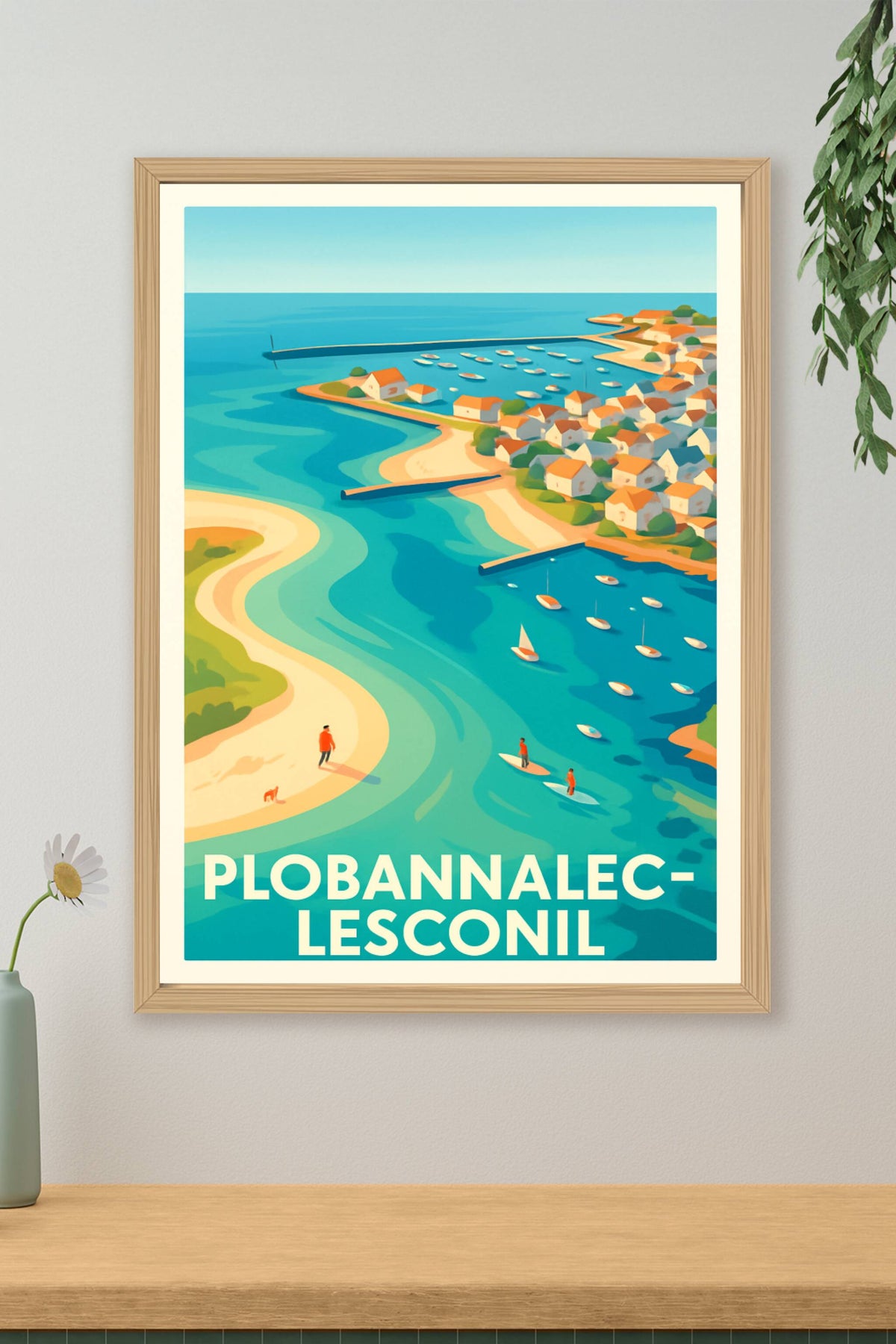 Affiche Plobannalec-Lesconil — L'évasion balnéaire en couleur · poster d'art de Plobannalec-Lesconil