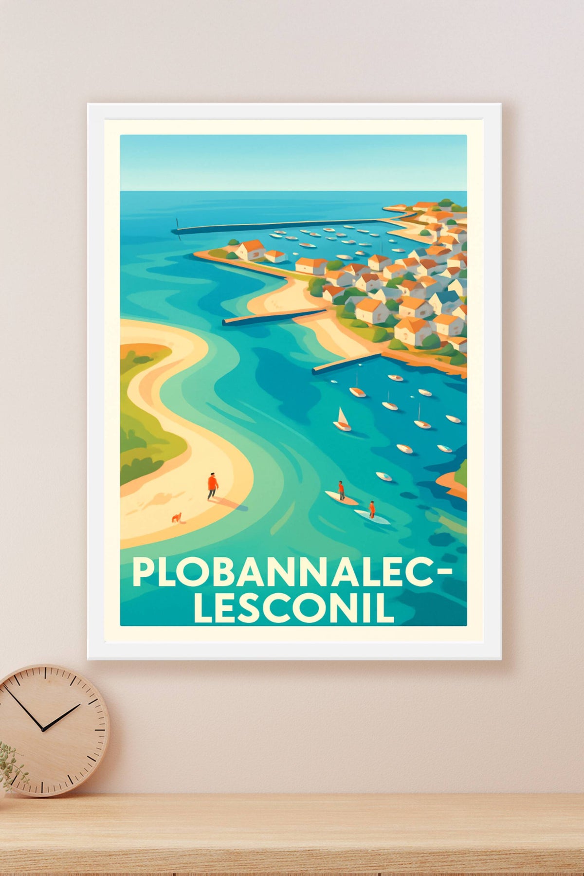 Affiche Plobannalec-Lesconil — L'évasion balnéaire en couleur · poster d'art de Plobannalec-Lesconil