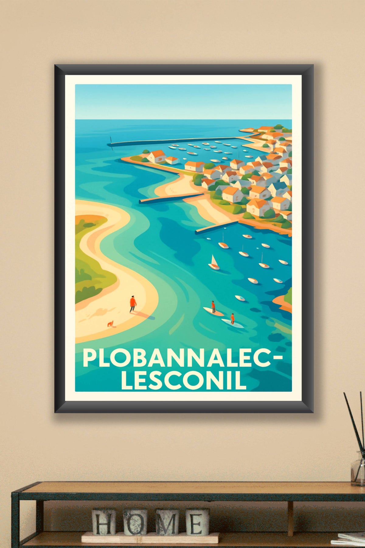 Affiche Plobannalec-Lesconil — L'évasion balnéaire en couleur · poster d'art de Plobannalec-Lesconil