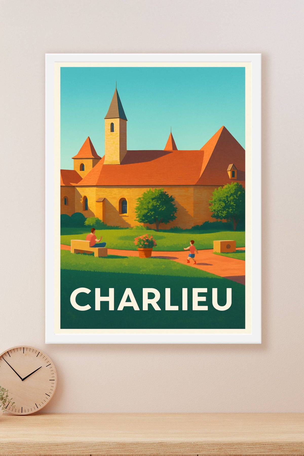 Affiche Charlieu — Charme et sérénité au cœur du patrimoine · poster d'art de Charlieu