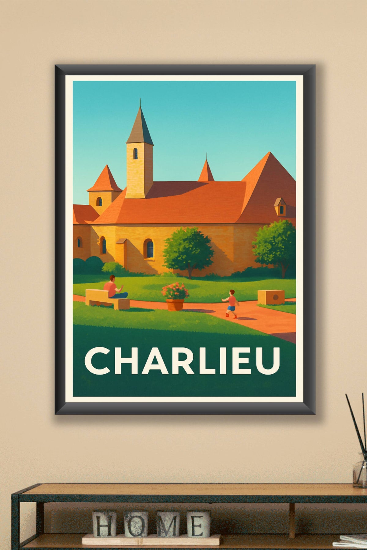 Affiche Charlieu — Charme et sérénité au cœur du patrimoine · poster d'art de Charlieu