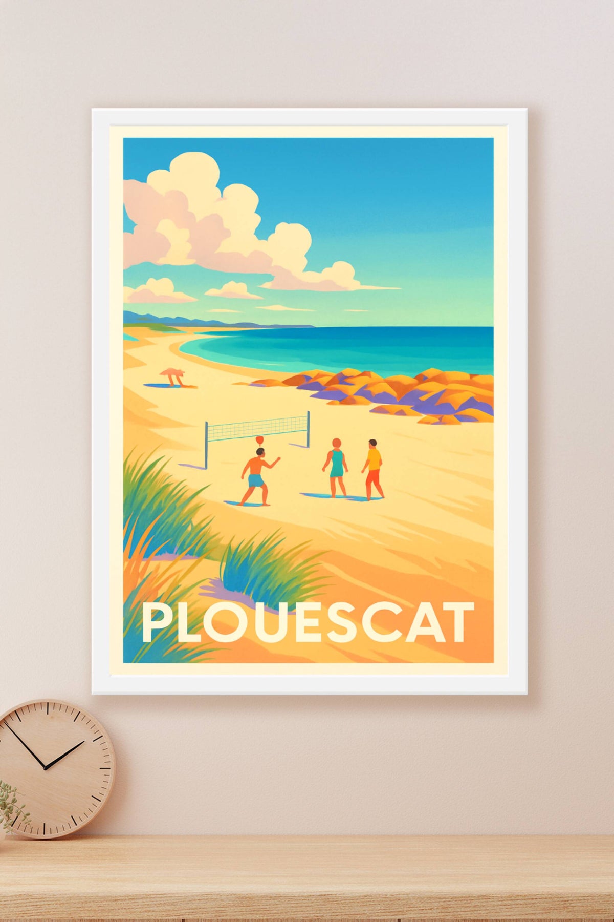 Affiche Plouescat — Les plages ensoleillées de la côte bretonne · poster d'art de Plouescat