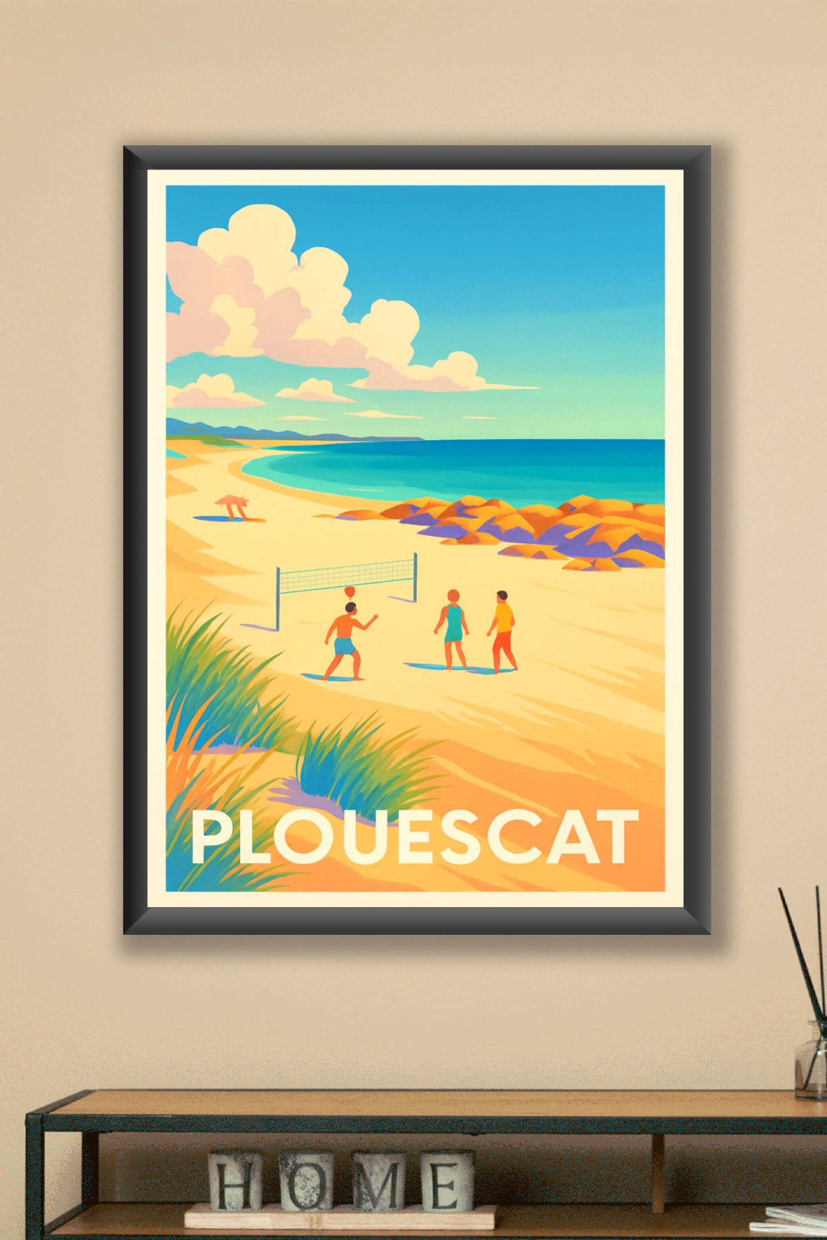 Affiche Plouescat — Les plages ensoleillées de la côte bretonne · poster d'art de Plouescat