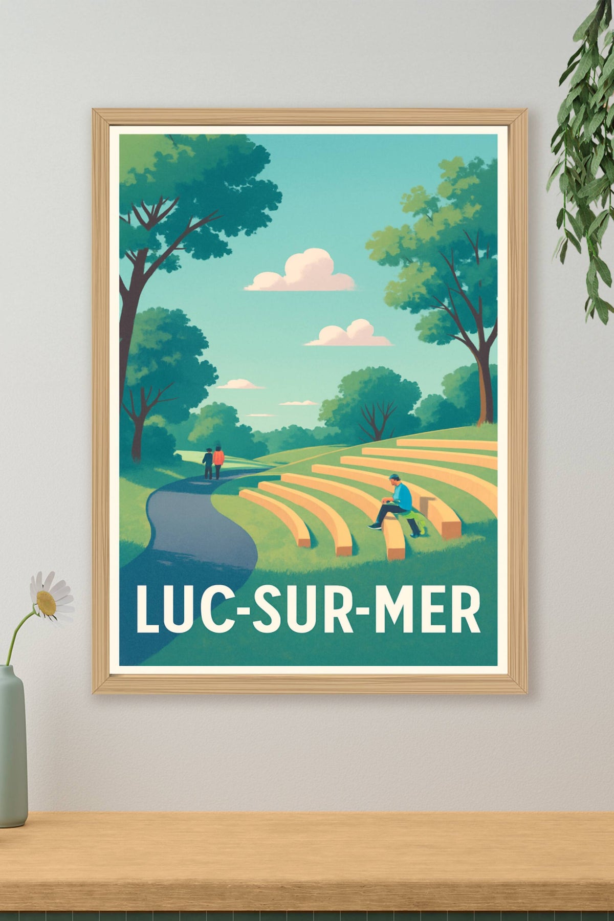 Affiche Luc-sur-Mer — La sérénité au cœur de la nature · poster d'art de Luc-sur-Mer