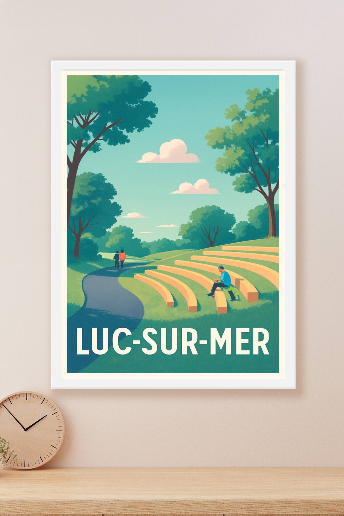 Affiche Luc-sur-Mer — La sérénité au cœur de la nature · poster d'art de Luc-sur-Mer