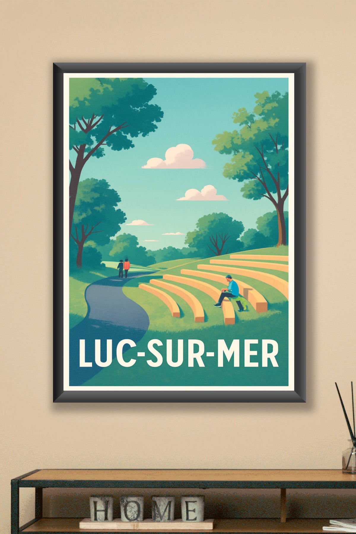 Affiche Luc-sur-Mer — La sérénité au cœur de la nature · poster d'art de Luc-sur-Mer