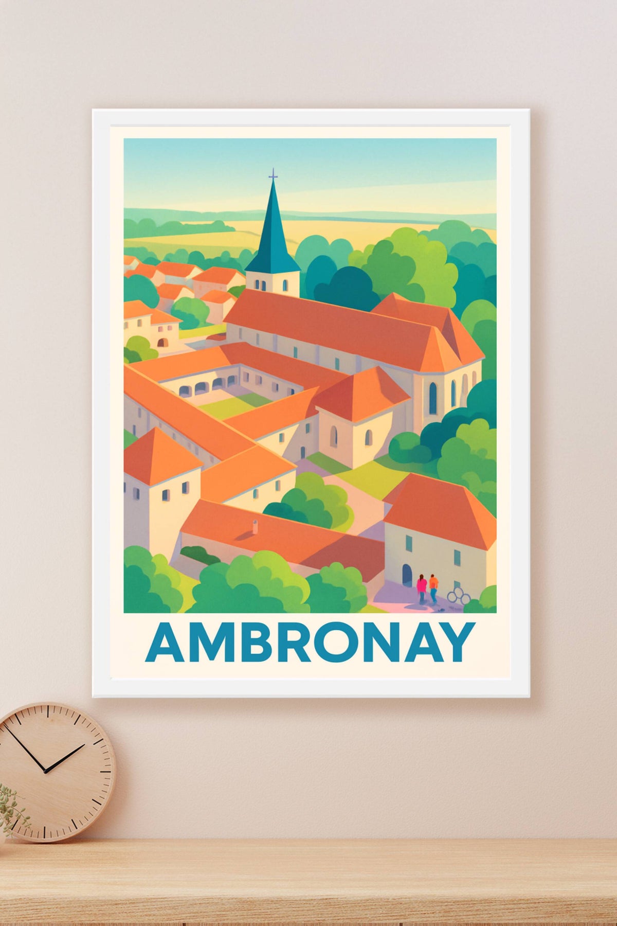 Affiche Ambronay — Charme et histoire au cœur de la nature · poster d'art de Ambronay