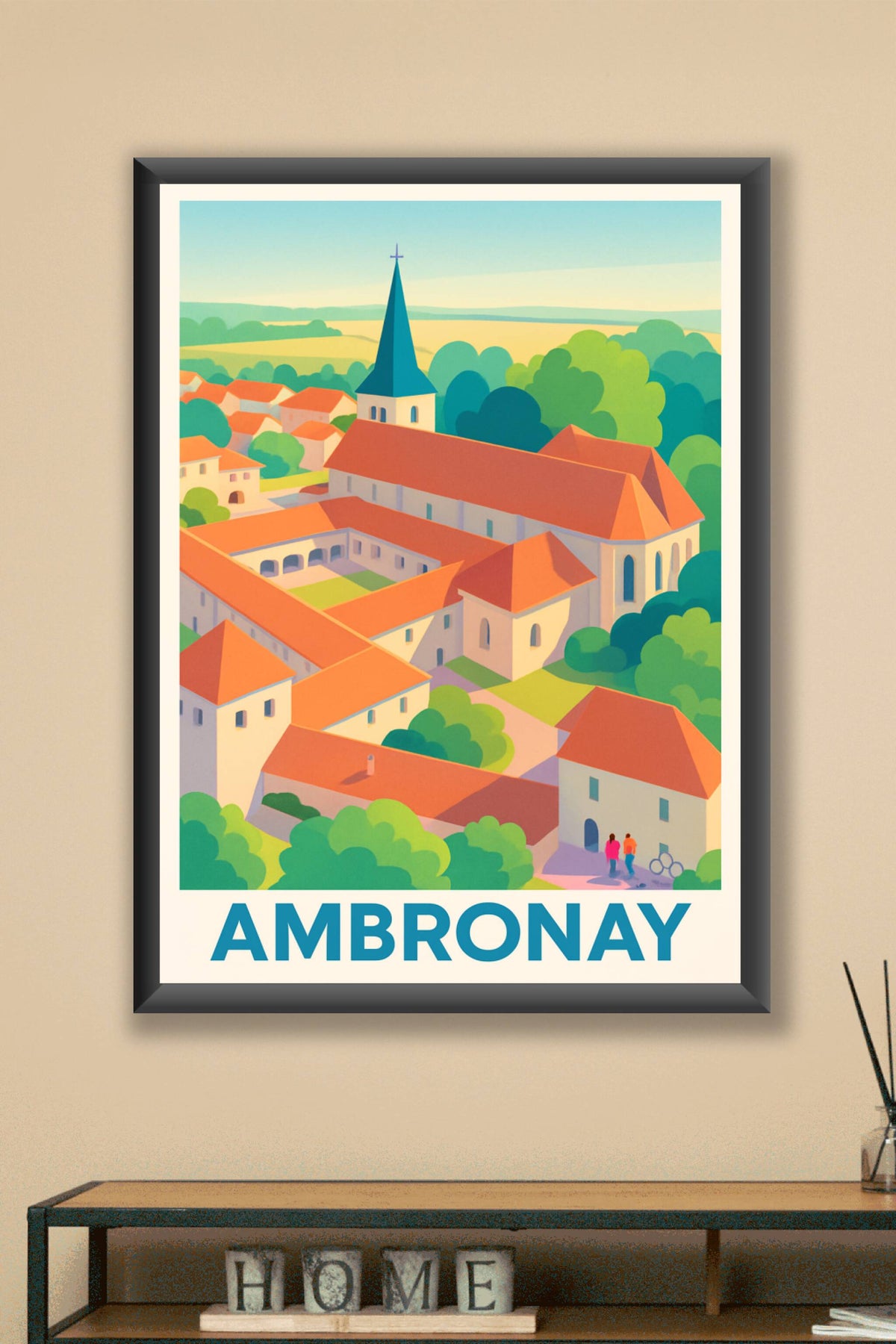 Affiche Ambronay — Charme et histoire au cœur de la nature · poster d'art de Ambronay