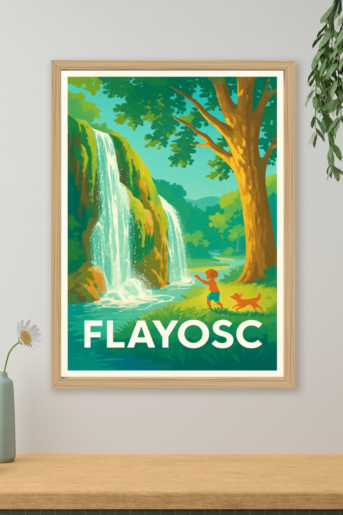 Affiche Flayosc — Évasion naturelle au cœur des cascades · poster d'art de Flayosc