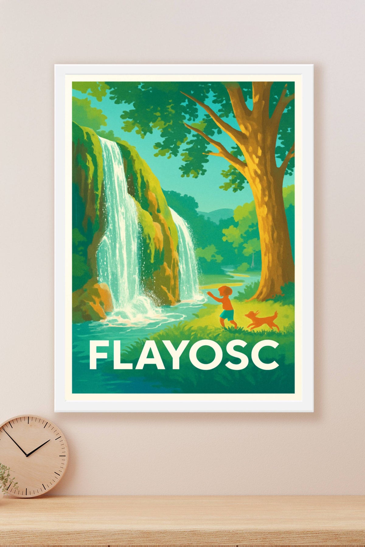 Affiche Flayosc — Évasion naturelle au cœur des cascades · poster d'art de Flayosc