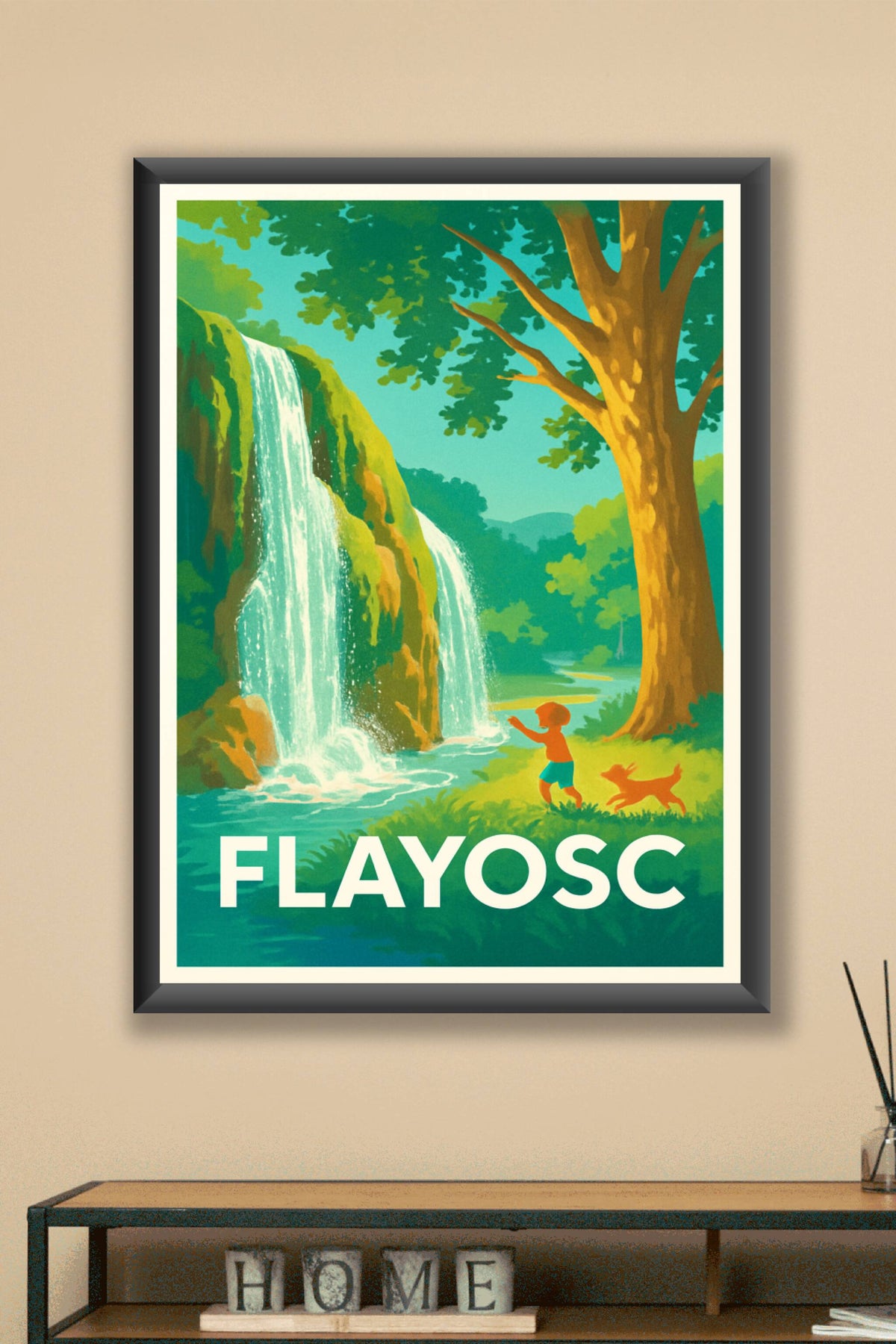 Affiche Flayosc — Évasion naturelle au cœur des cascades · poster d'art de Flayosc