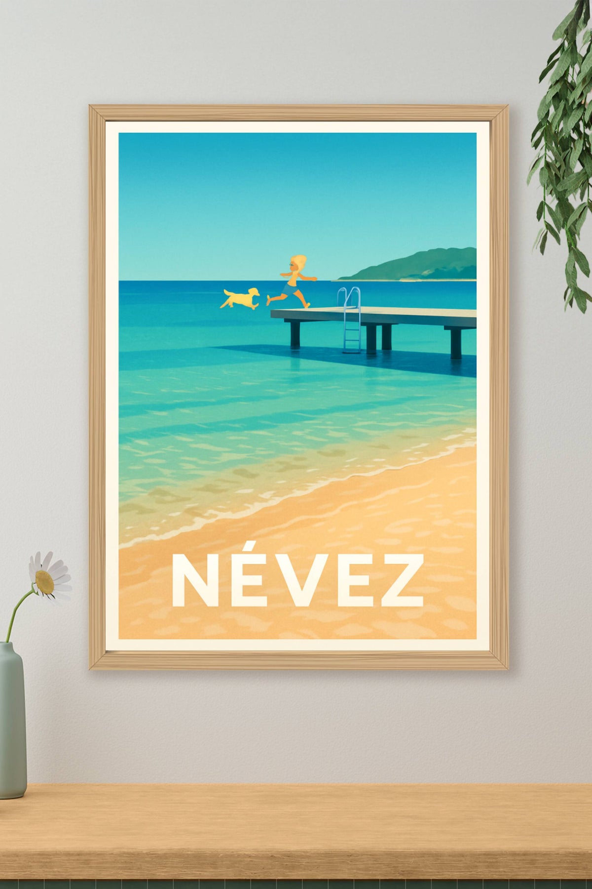 Affiche Névez — Évasion et Joie au Bord de l'Eau · poster d'art de Névez
