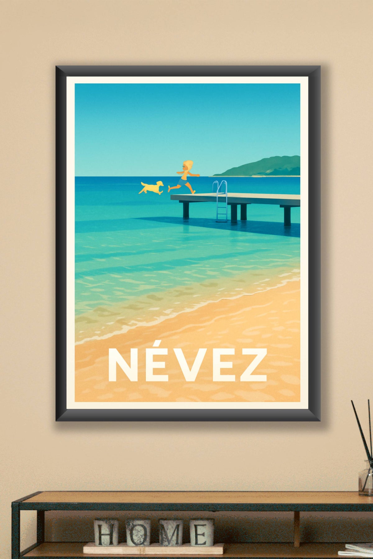Affiche Névez — Évasion et Joie au Bord de l'Eau · poster d'art de Névez