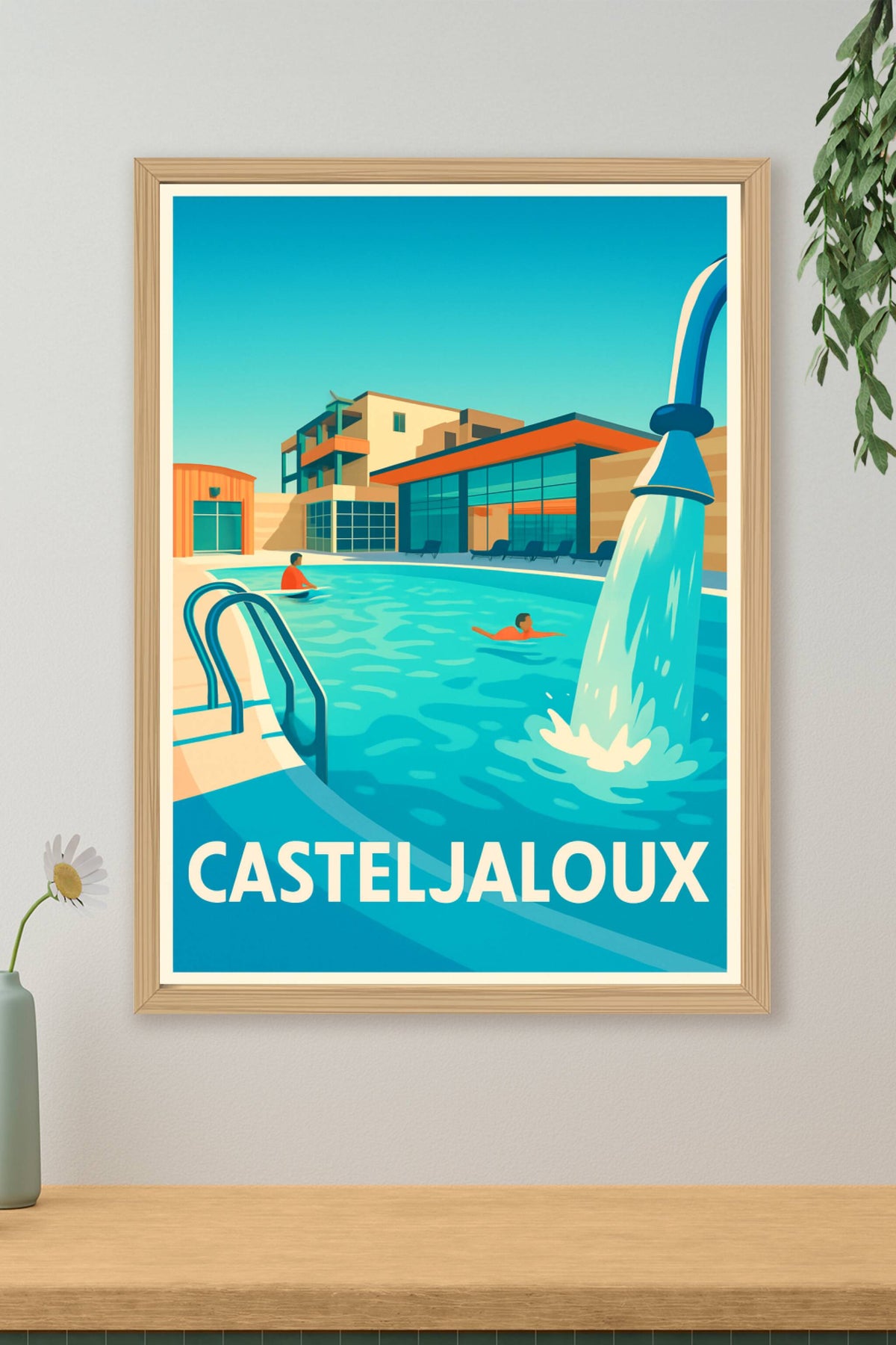 Affiche Casteljaloux — Plongez dans la sérénité aquatique · poster d'art de Casteljaloux