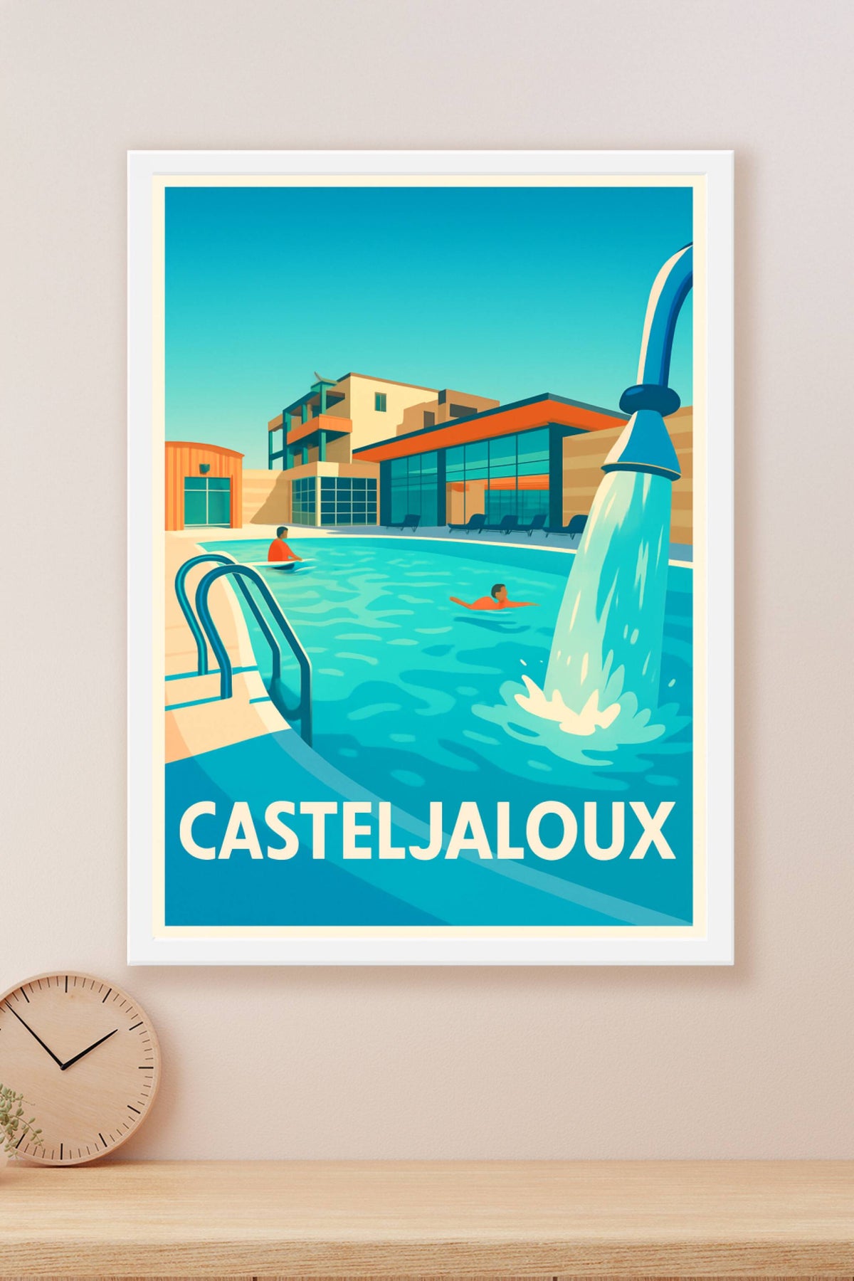 Affiche Casteljaloux — Plongez dans la sérénité aquatique · poster d'art de Casteljaloux