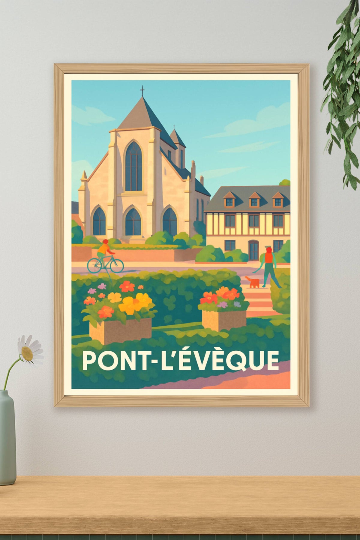 Affiche Pont-l'Évêque — Charme et Sérénité Normande · poster d'art de Pont-l'Évêque