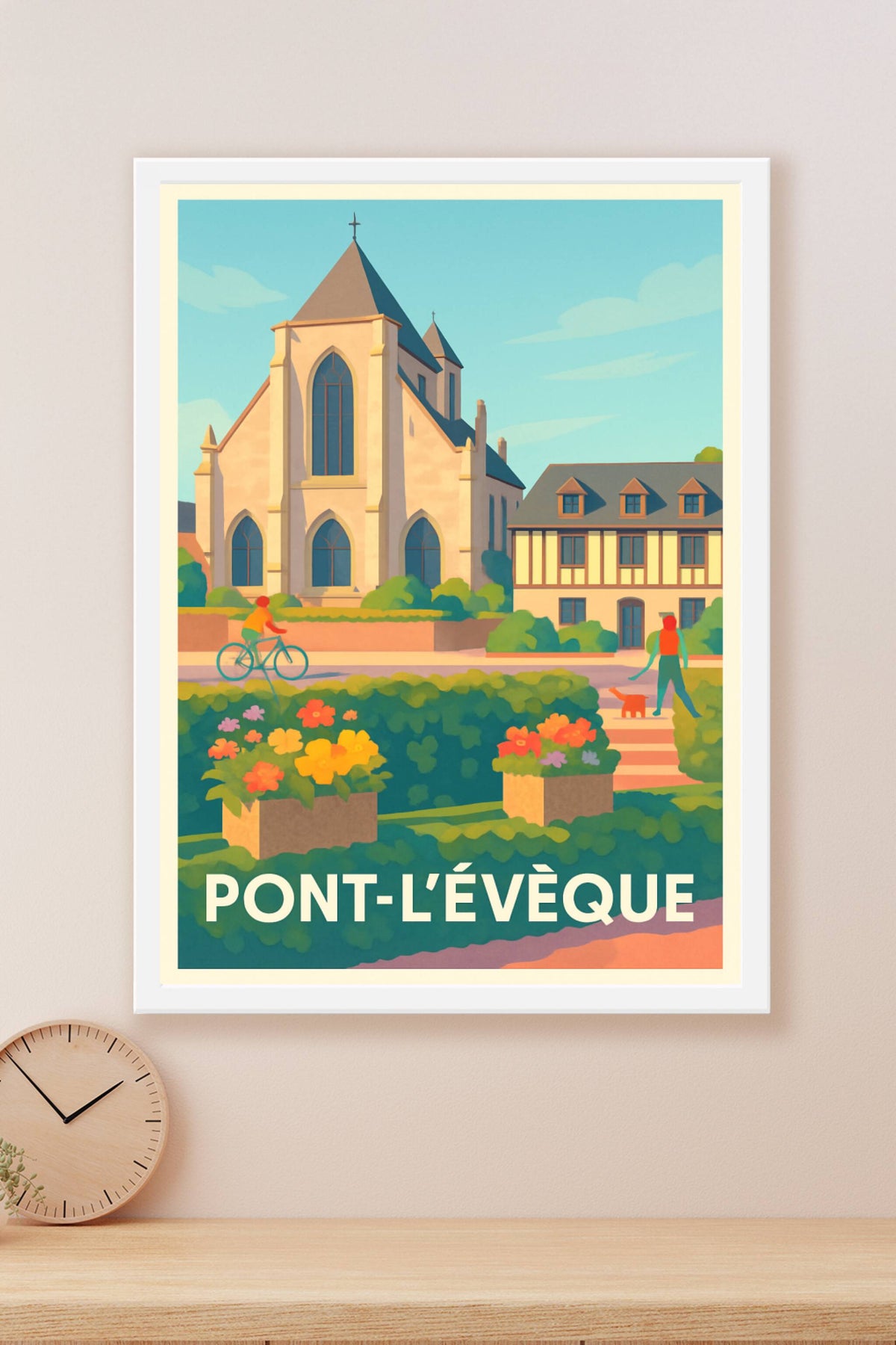 Affiche Pont-l'Évêque — Charme et Sérénité Normande · poster d'art de Pont-l'Évêque