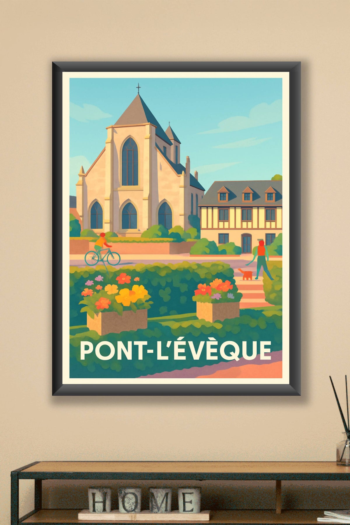 Affiche Pont-l'Évêque — Charme et Sérénité Normande · poster d'art de Pont-l'Évêque