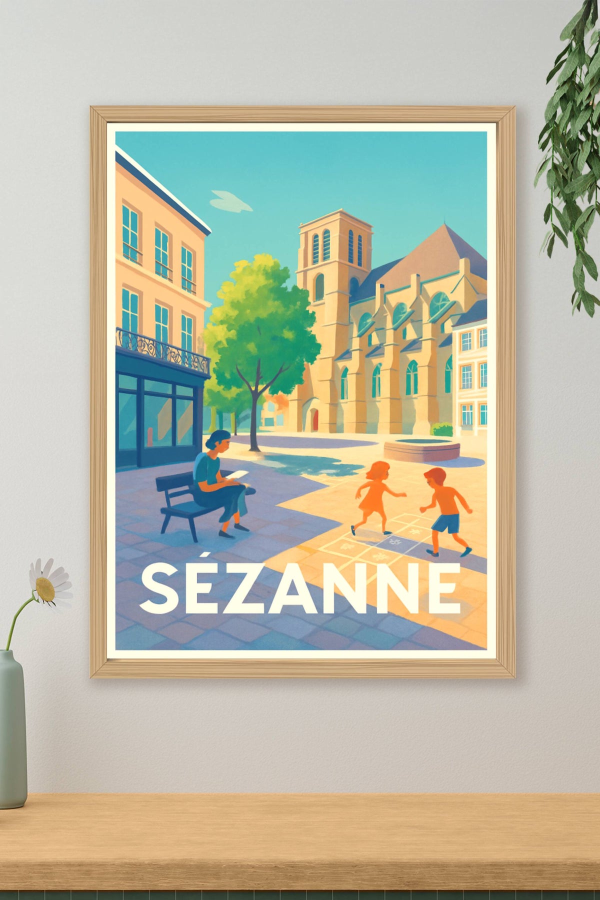 Affiche SÉZANNE — Douceur de vivre en cœur de ville · poster d'art de SÉZANNE