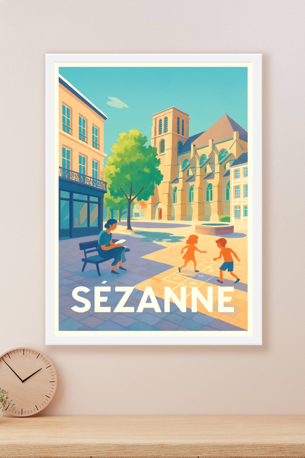 Affiche SÉZANNE — Douceur de vivre en cœur de ville · poster d'art de SÉZANNE