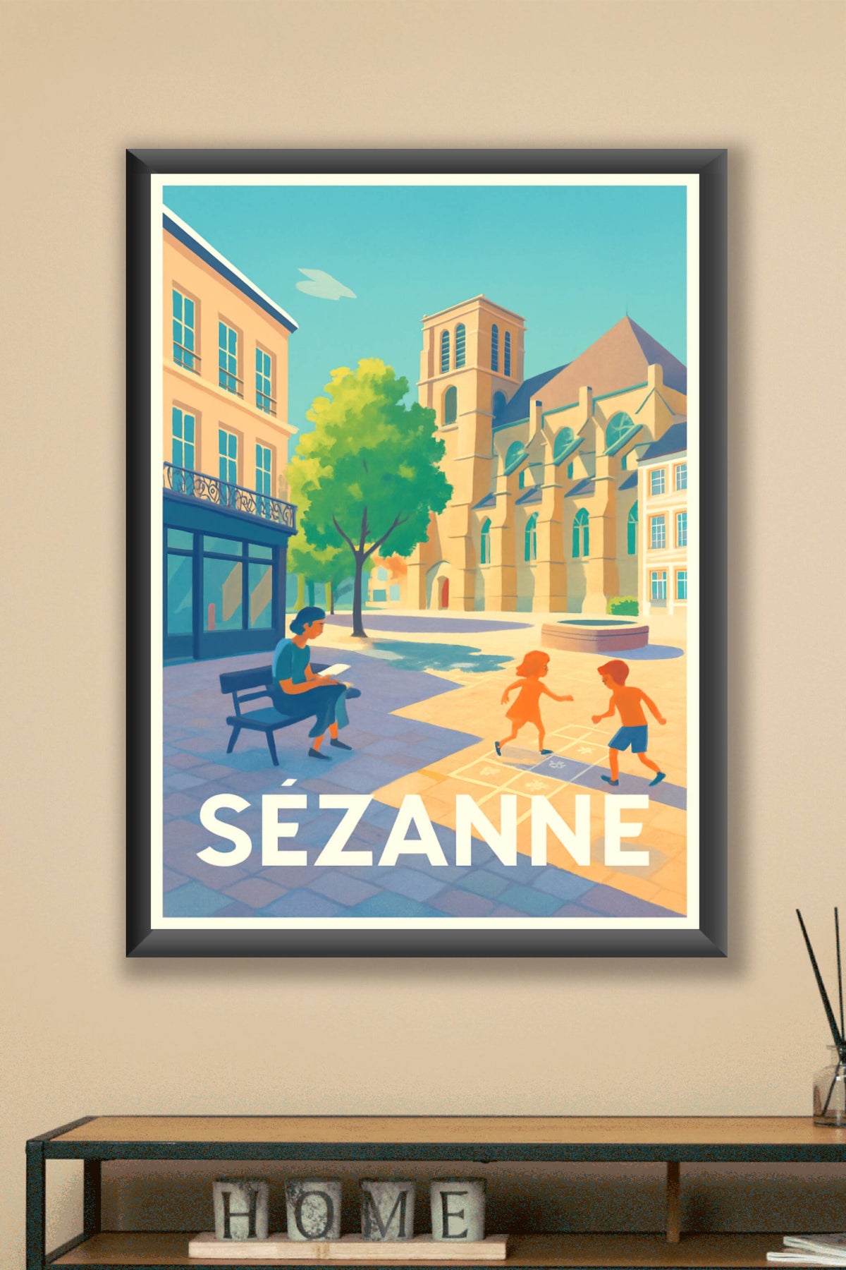 Affiche SÉZANNE — Douceur de vivre en cœur de ville · poster d'art de SÉZANNE