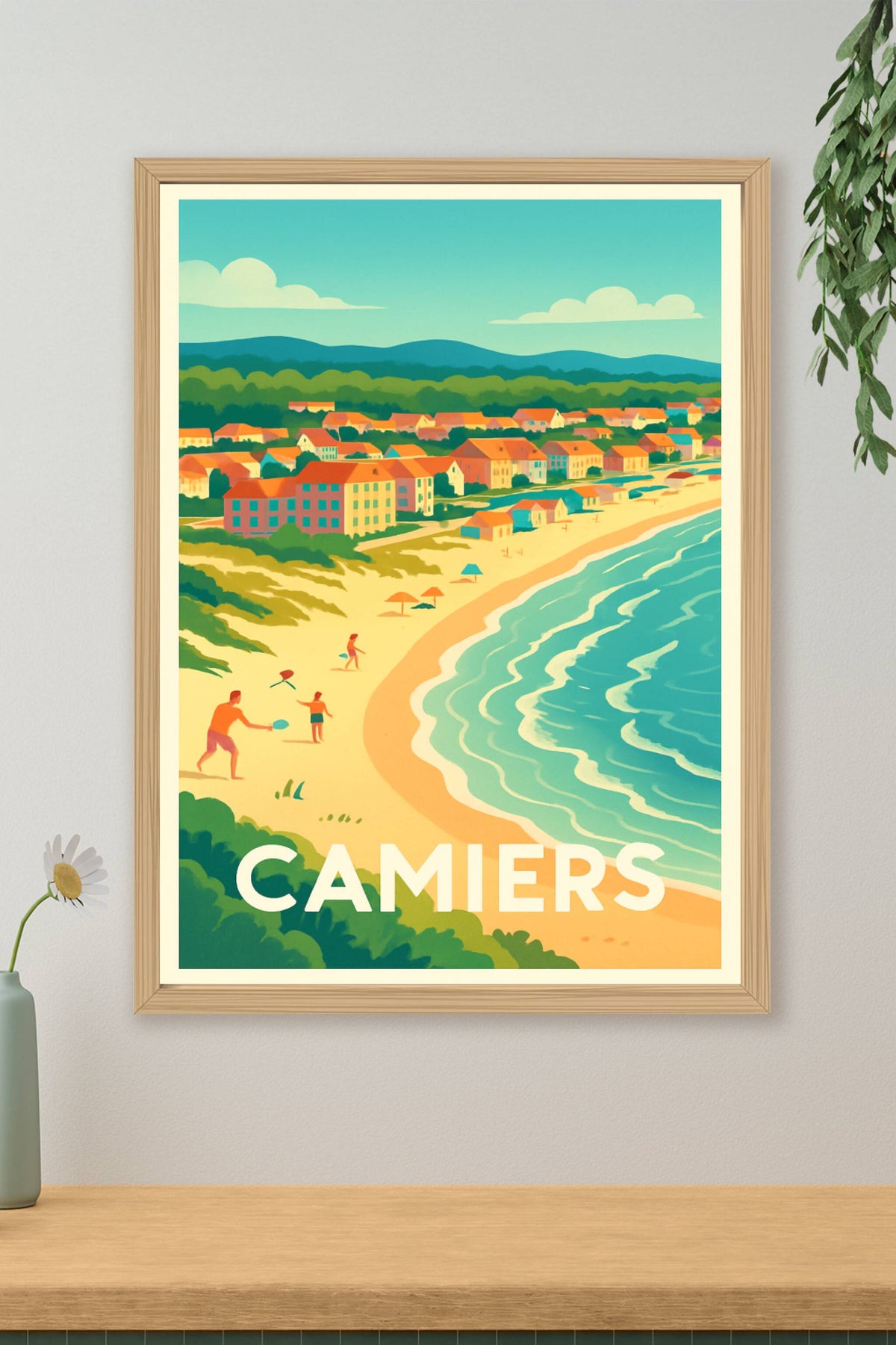 Affiche Camiers — Évasion sur la côte d'Opale · poster d'art de Camiers