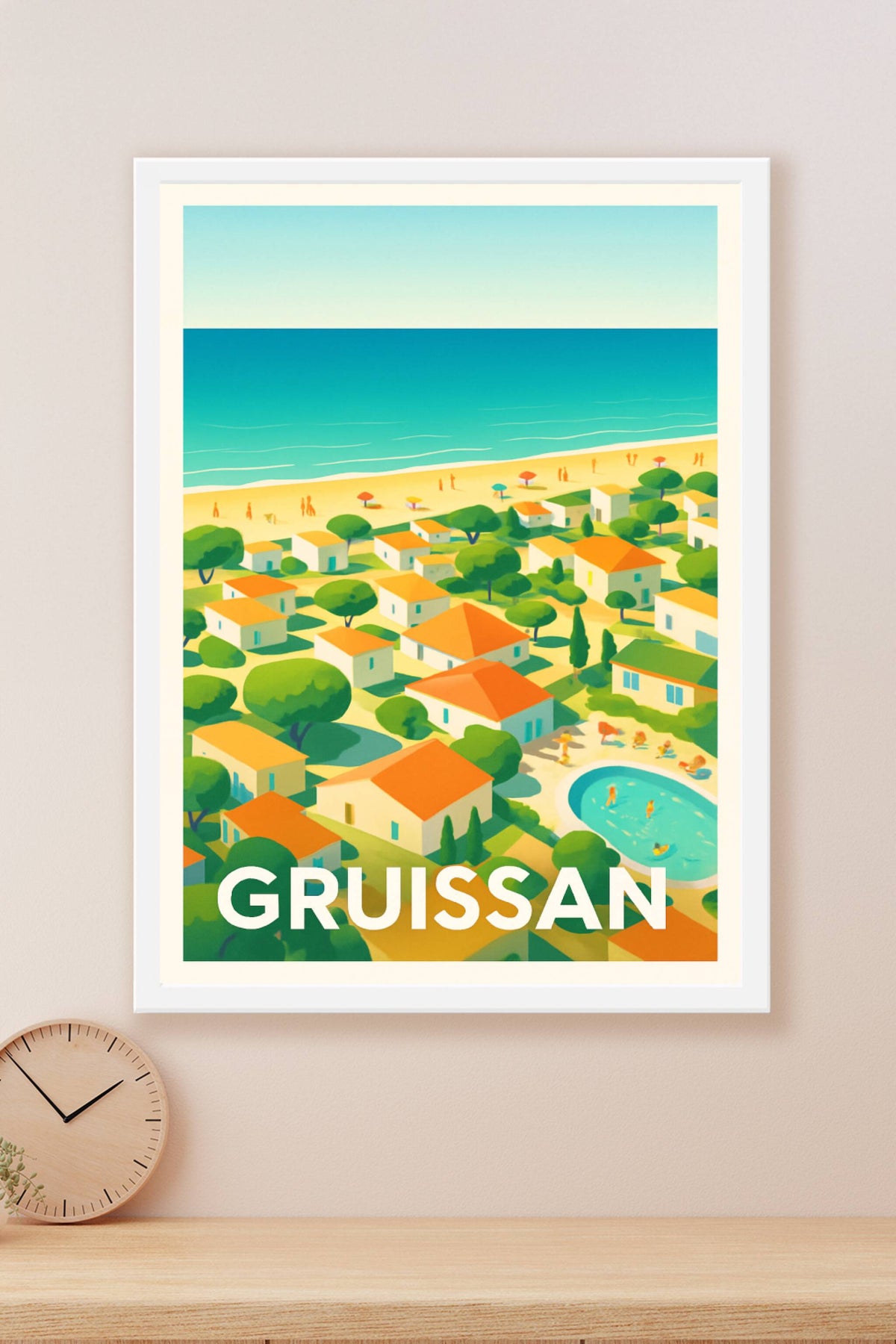 Affiche Gruissan — Évasion en bord de mer au charme méditerranéen · poster d'art de Gruissan