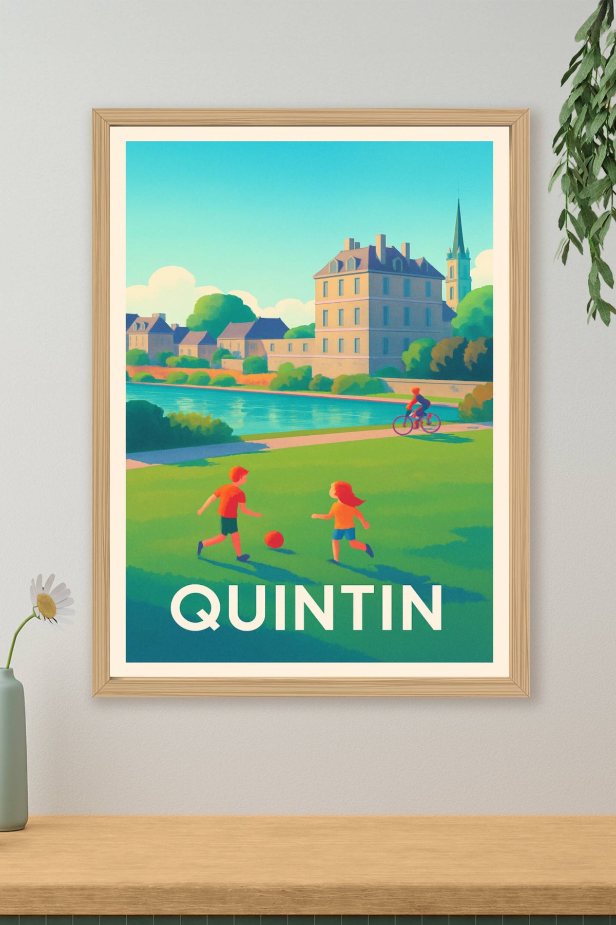 Affiche Quintin — Douceur de vie au bord de l'eau · poster d'art de Quintin