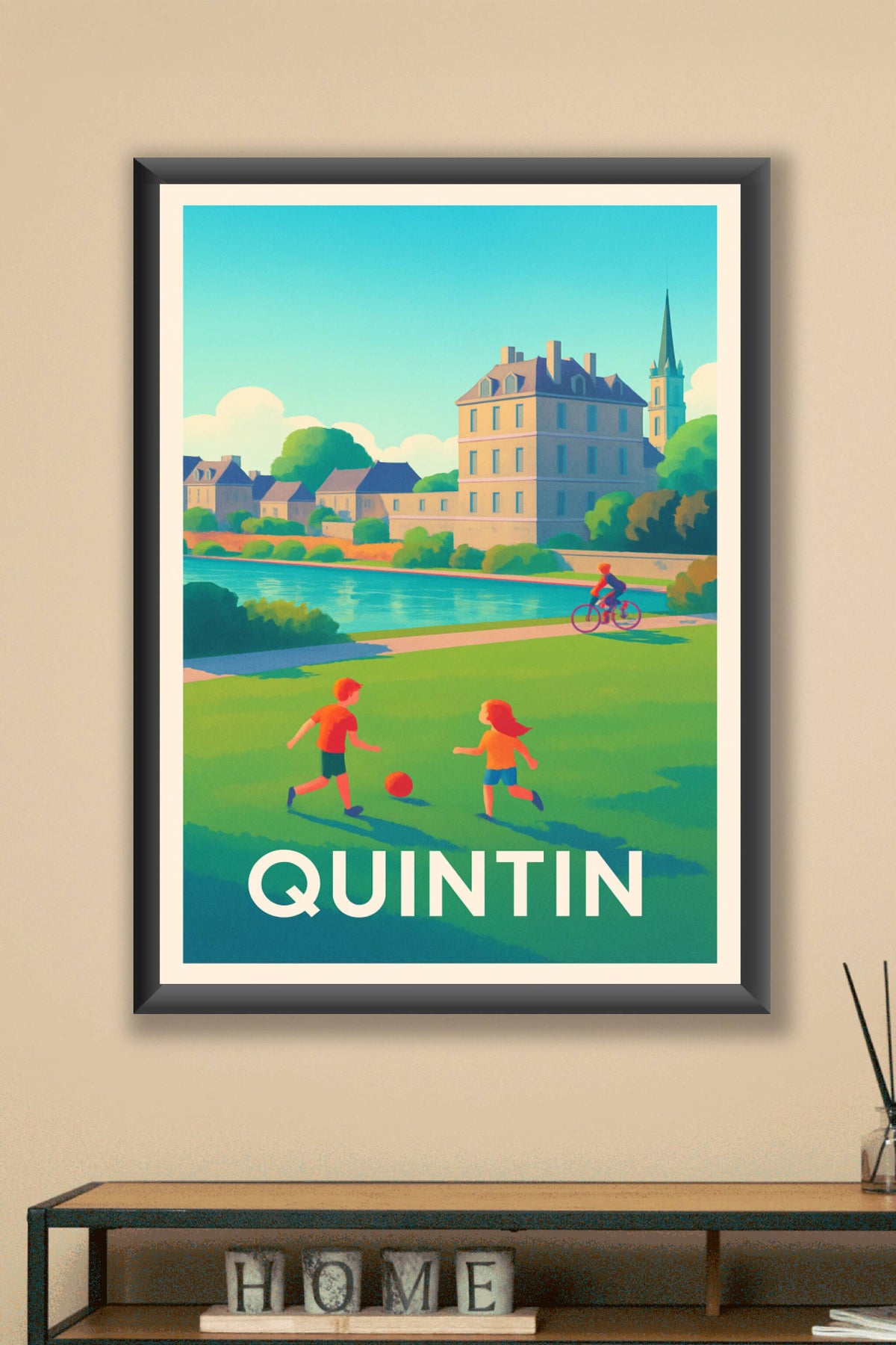 Affiche Quintin — Douceur de vie au bord de l'eau · poster d'art de Quintin
