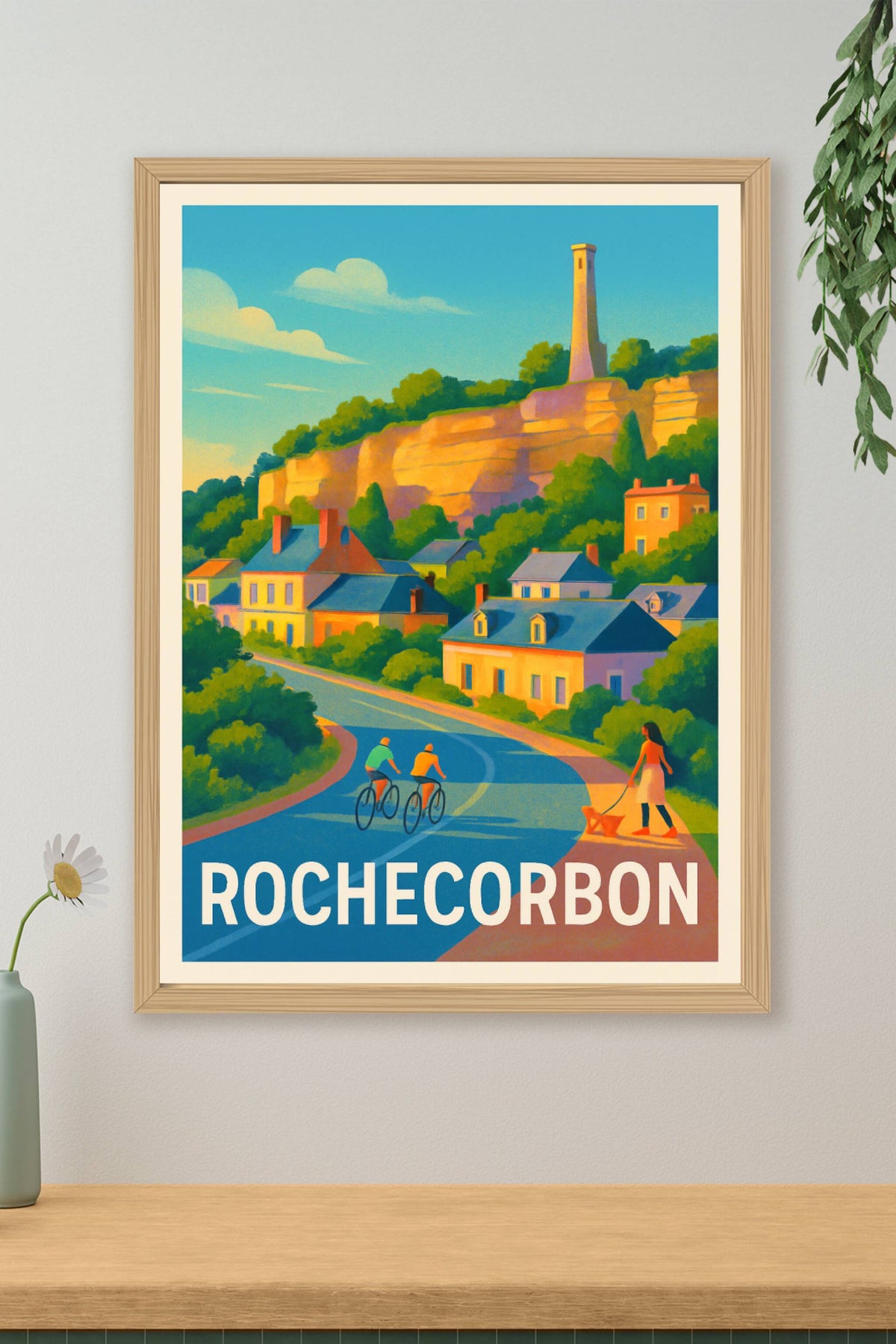 Affiche Rochecorbon — Charme bucolique entre nature et village · poster d'art de Rochecorbon