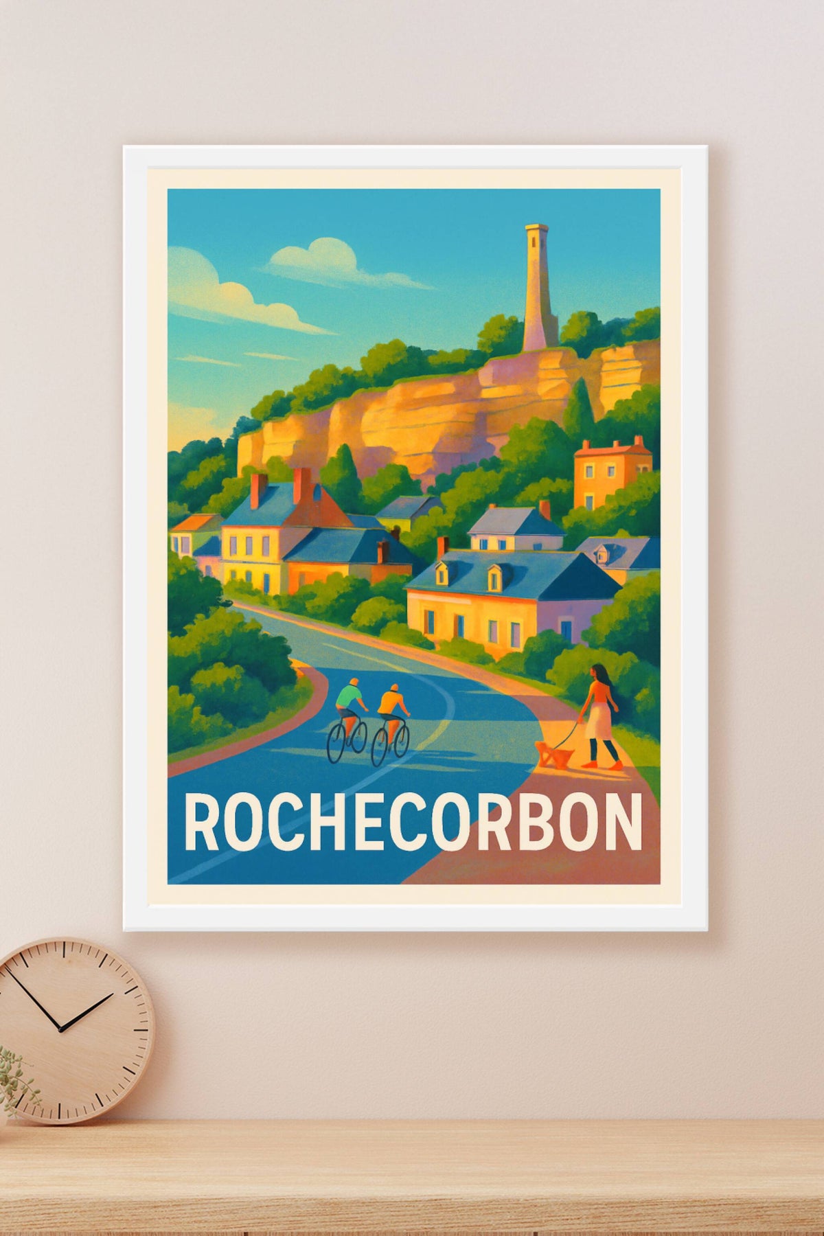 Affiche Rochecorbon — Charme bucolique entre nature et village · poster d'art de Rochecorbon