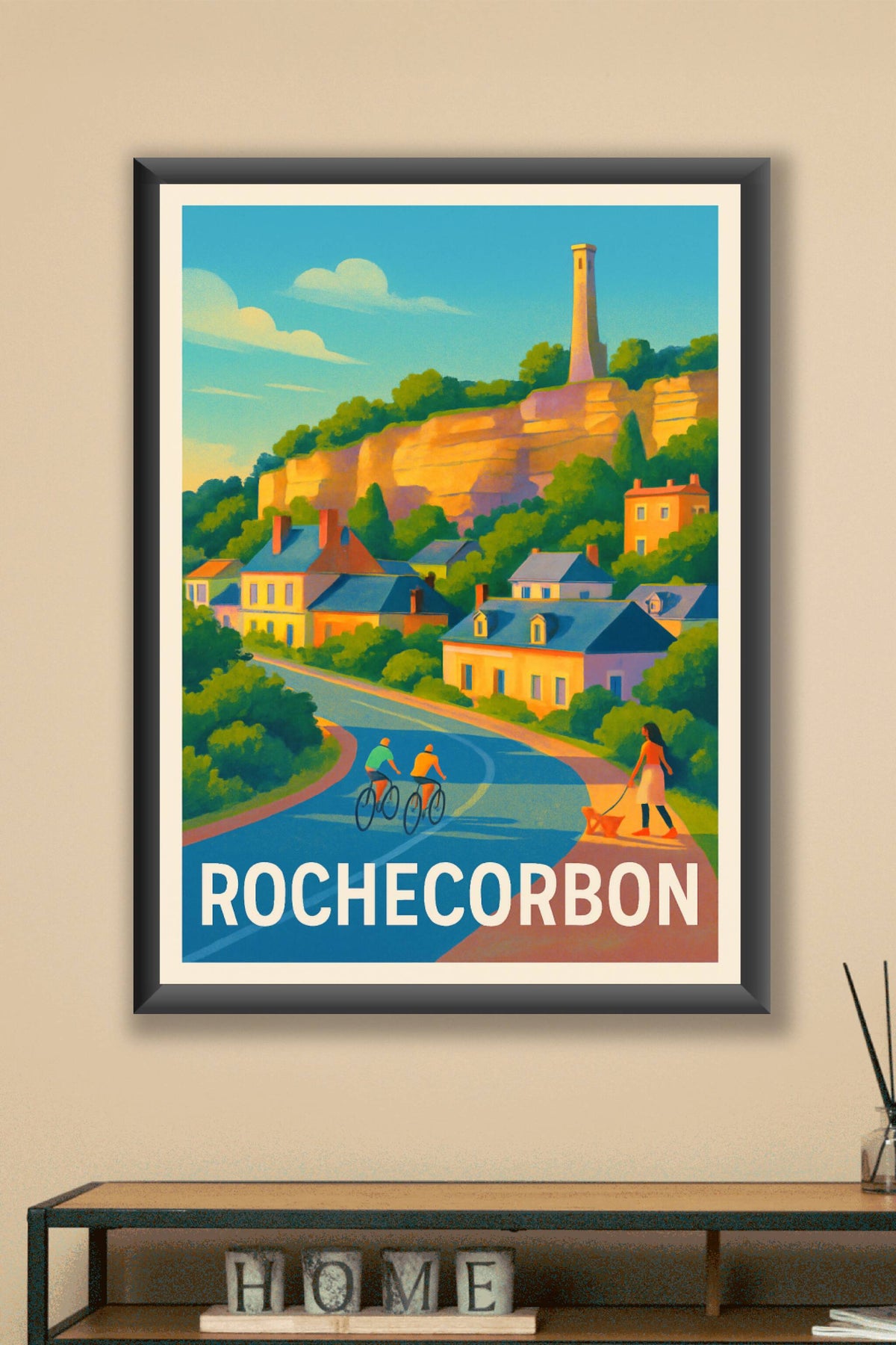 Affiche Rochecorbon — Charme bucolique entre nature et village · poster d'art de Rochecorbon