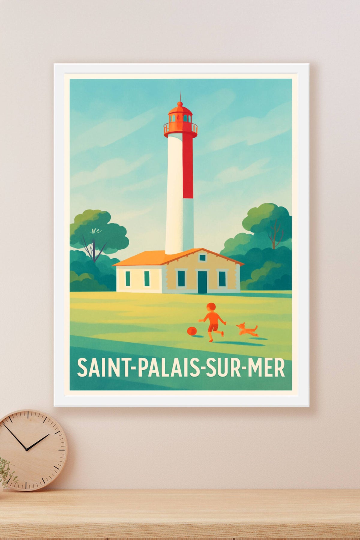 Affiche Saint-Palais-sur-Mer — Charme et lumière du phare emblématique · poster d'art de Saint-Palais-sur-Mer