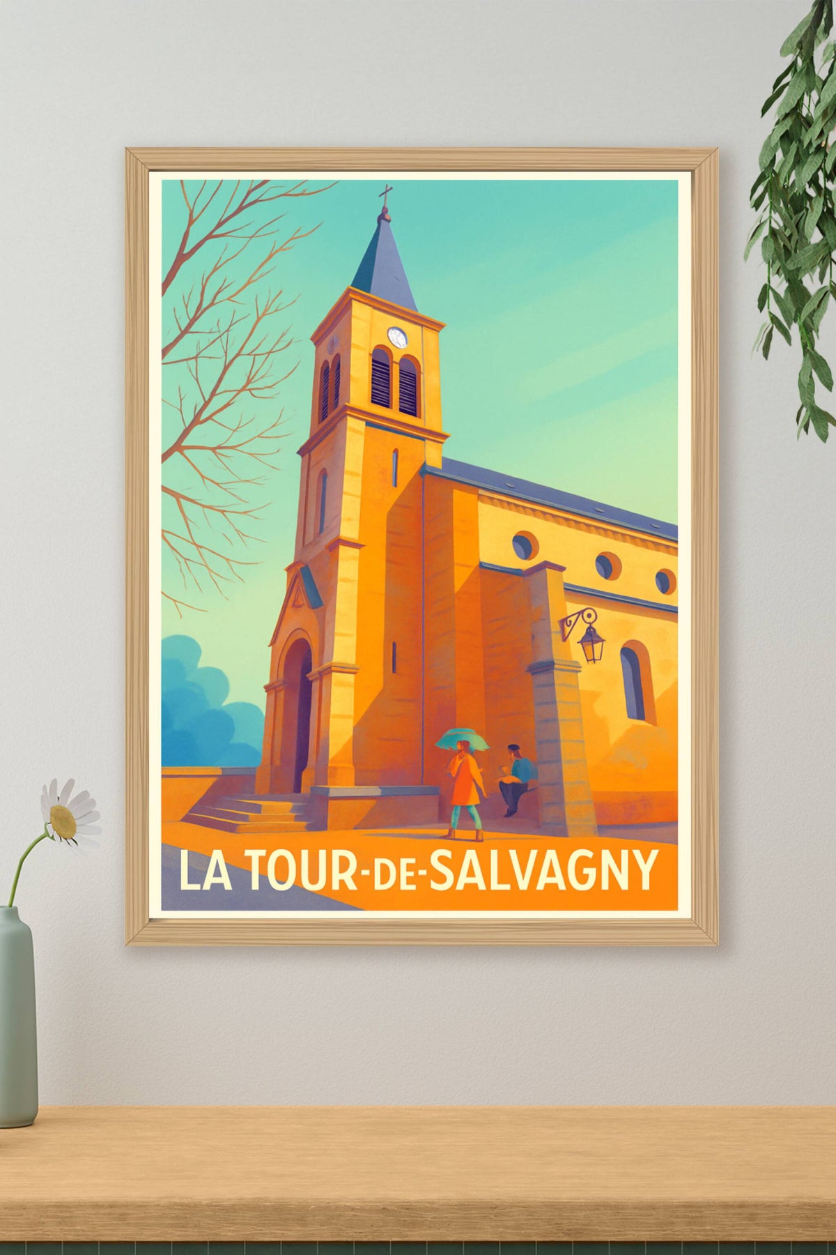 Affiche La Tour-de-Salvagny — Charme et lumière provençale · poster d'art de La Tour-de-Salvagny