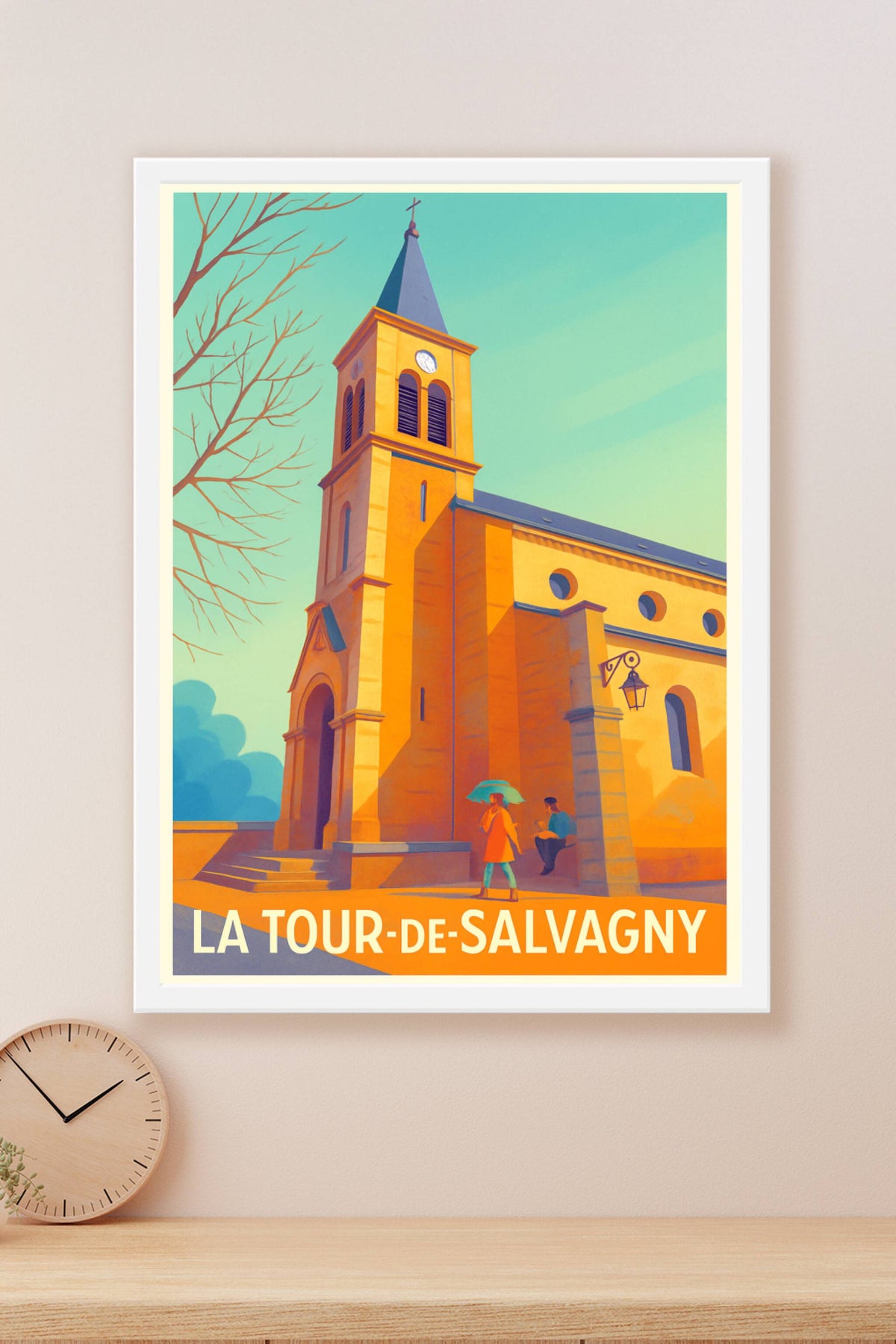 Affiche La Tour-de-Salvagny — Charme et lumière provençale · poster d'art de La Tour-de-Salvagny